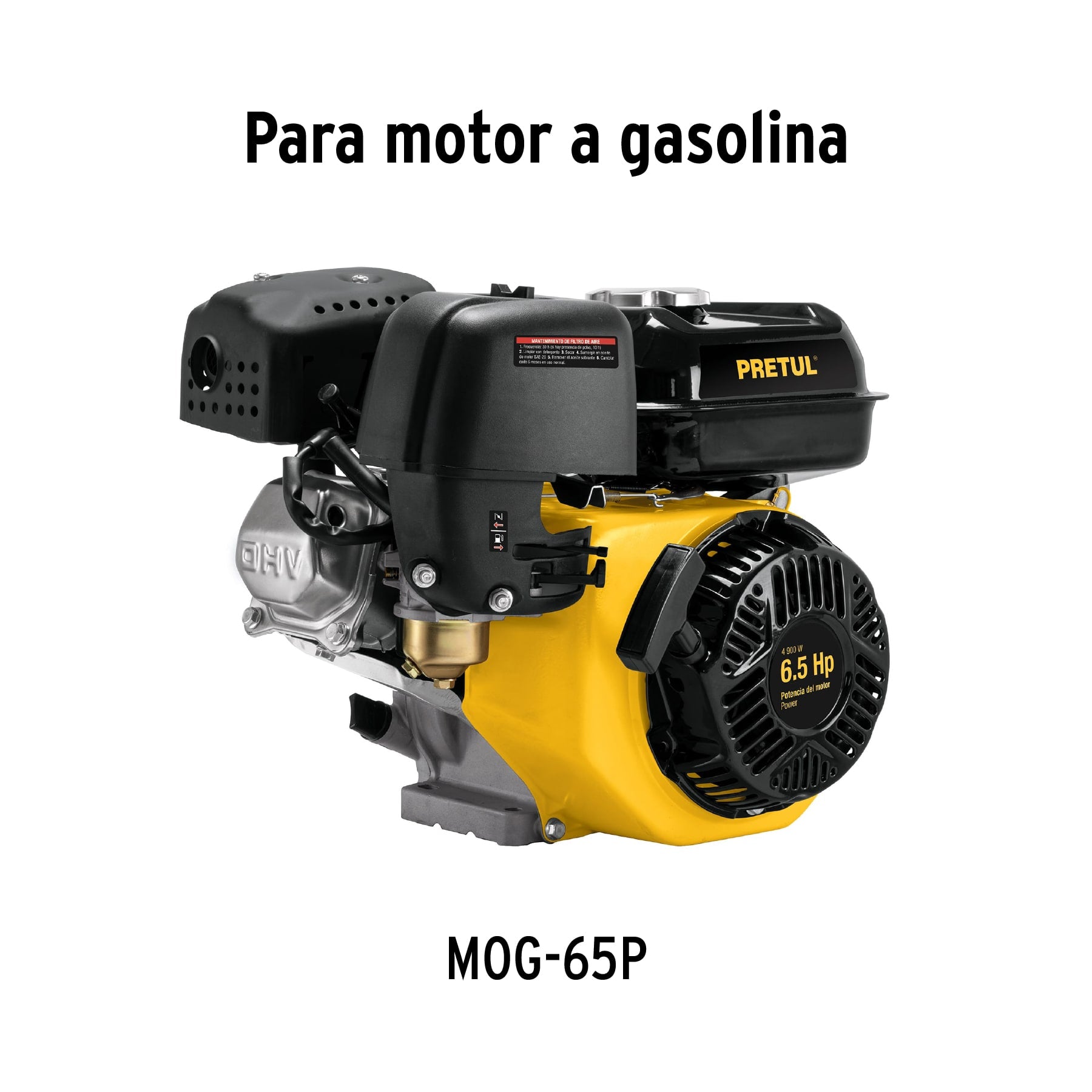 Carburador para motor a gasolina MOG-65P, PRETUL