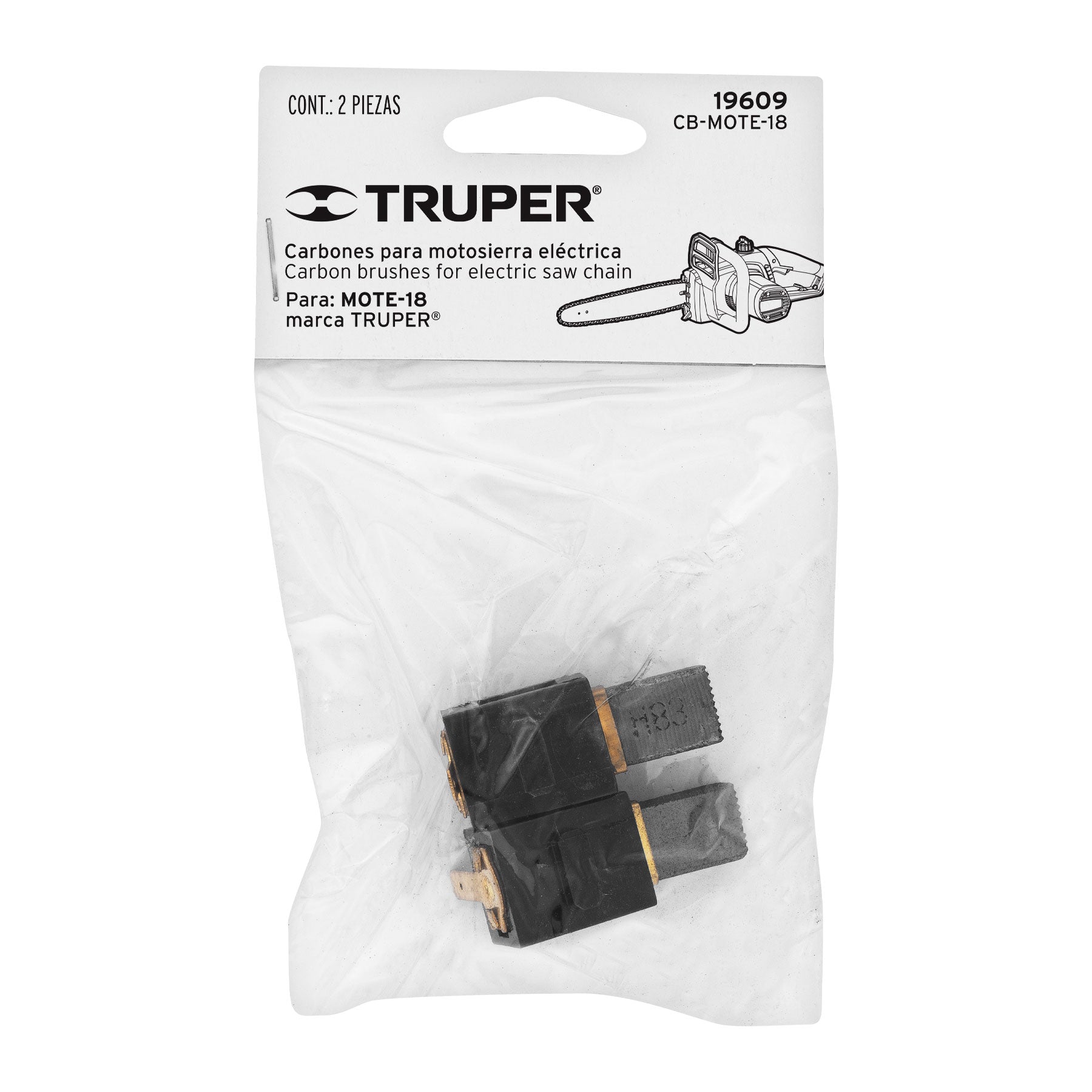 Bolsa con 2 carbones de repuesto para MOTE-18, TRUPER