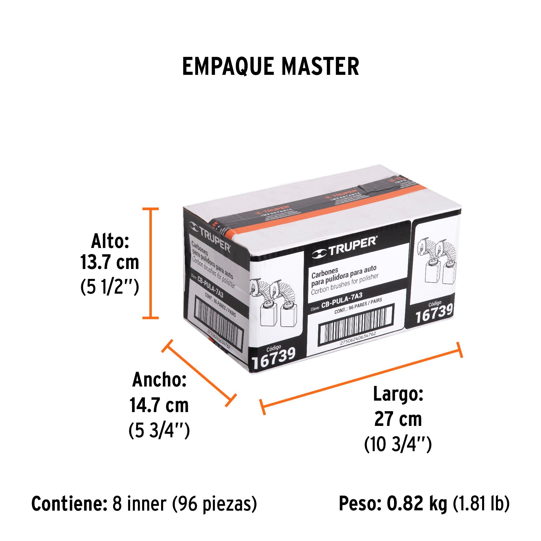 Bolsa con 2 carbones de repuesto para PULA-7A3, TRUPER - Empaque