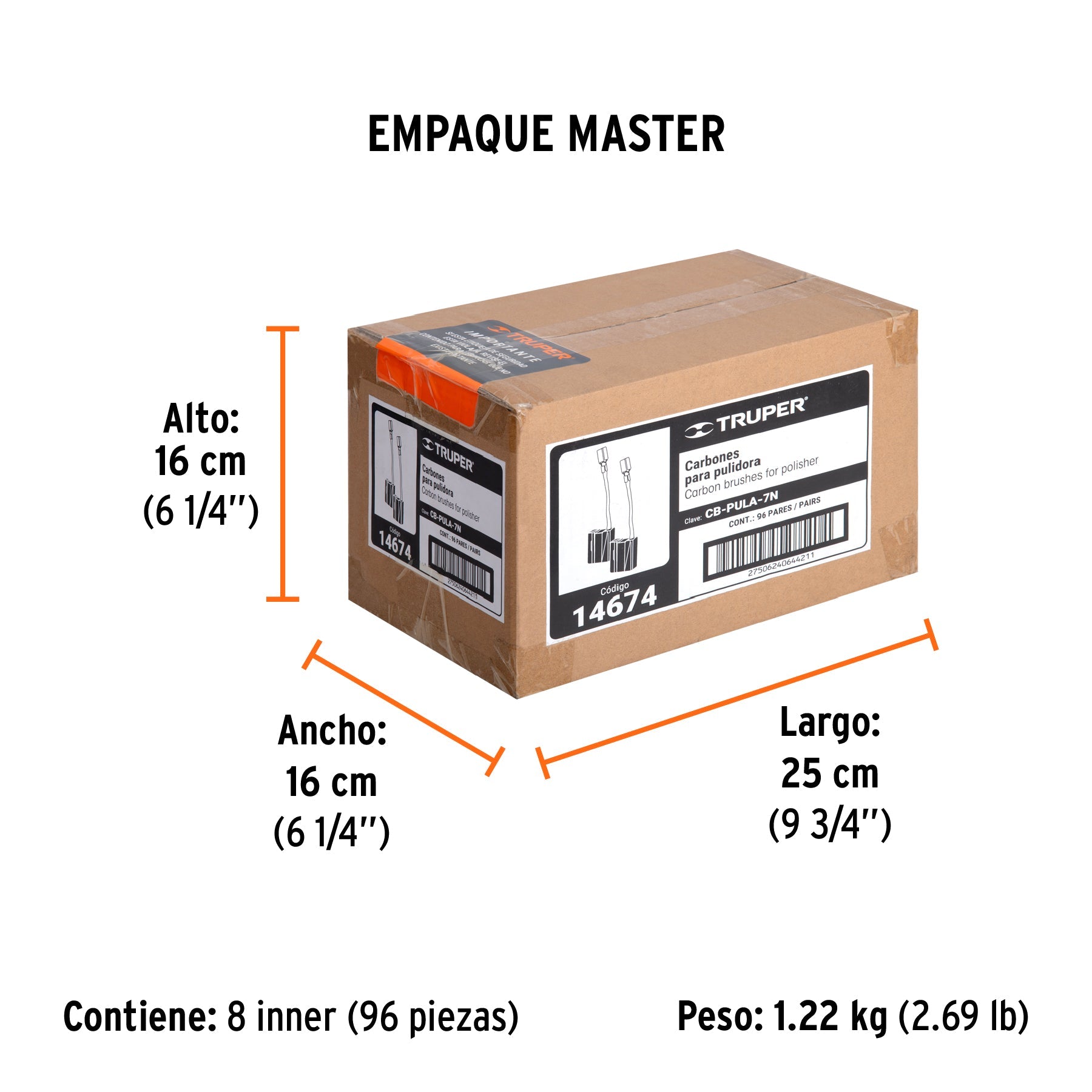 Bolsa con 2 carbones de repuesto para PULA-7N, TRUPER - Empaque
