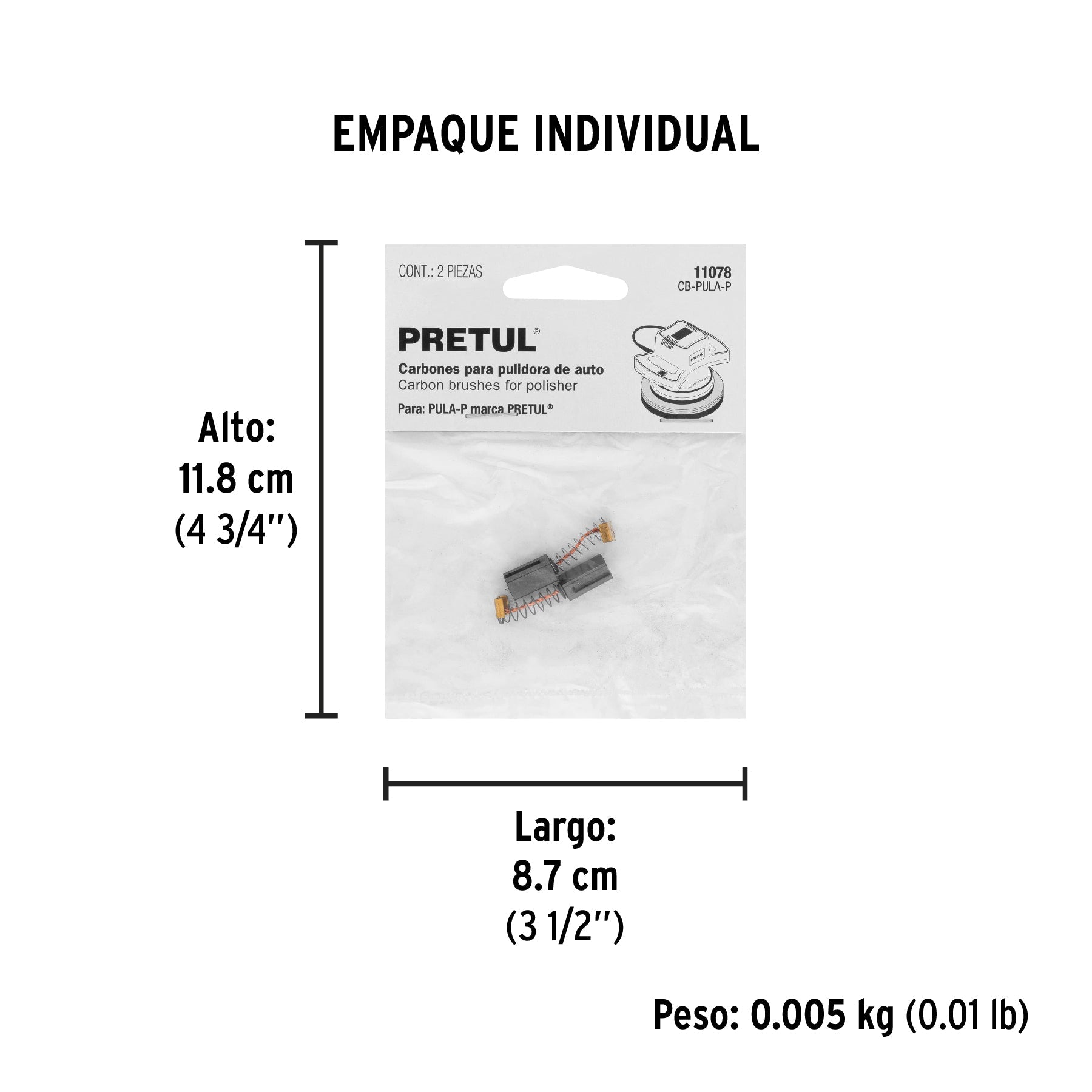 Bolsa con 2 carbones de repuesto para PULA-P, TRUPER - Empaque