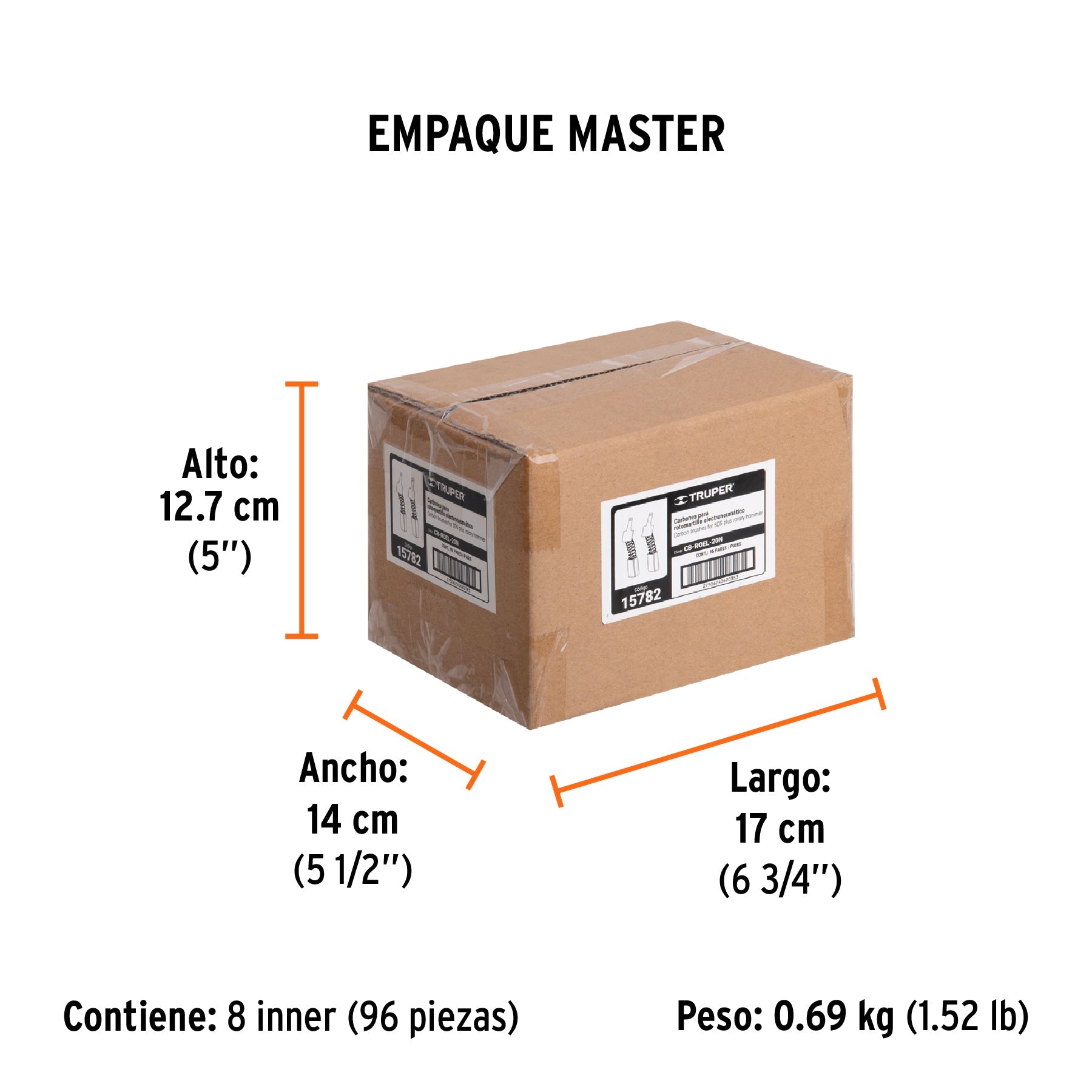 Bolsa con 2 carbones de repuesto para ROEL-20N, TRUPER - Empaque