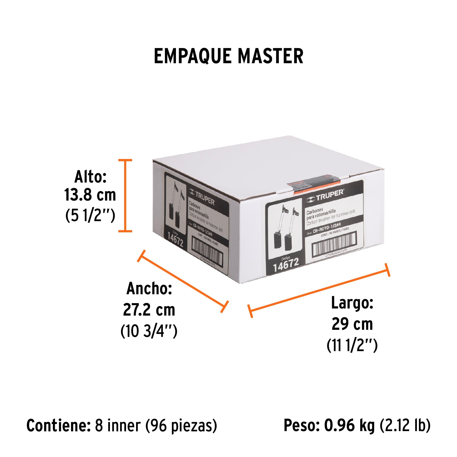 Bolsa con 2 carbones de repuesto para ROTO-1/2A9, TRUPER - Empaque