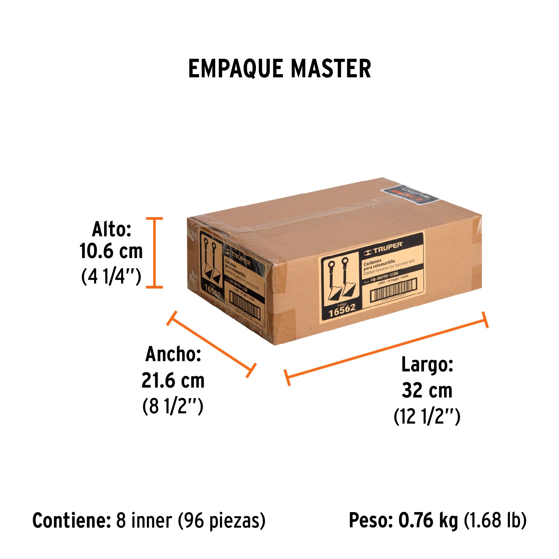 Bolsa con 2 carbones de repuesto para ROTO-1/2N, TRUPER - Empaque