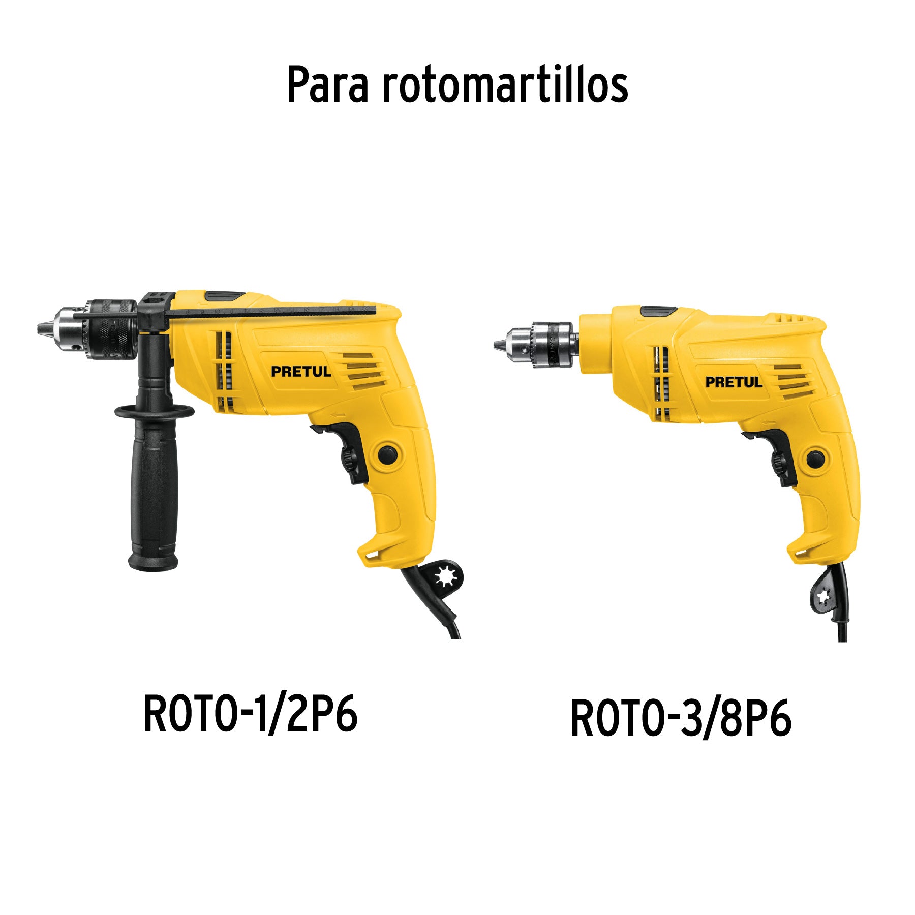 Bolsa con 2 carbones d/repuesto p/ROTO-1/2P6 y 3/8P6, TRUPER