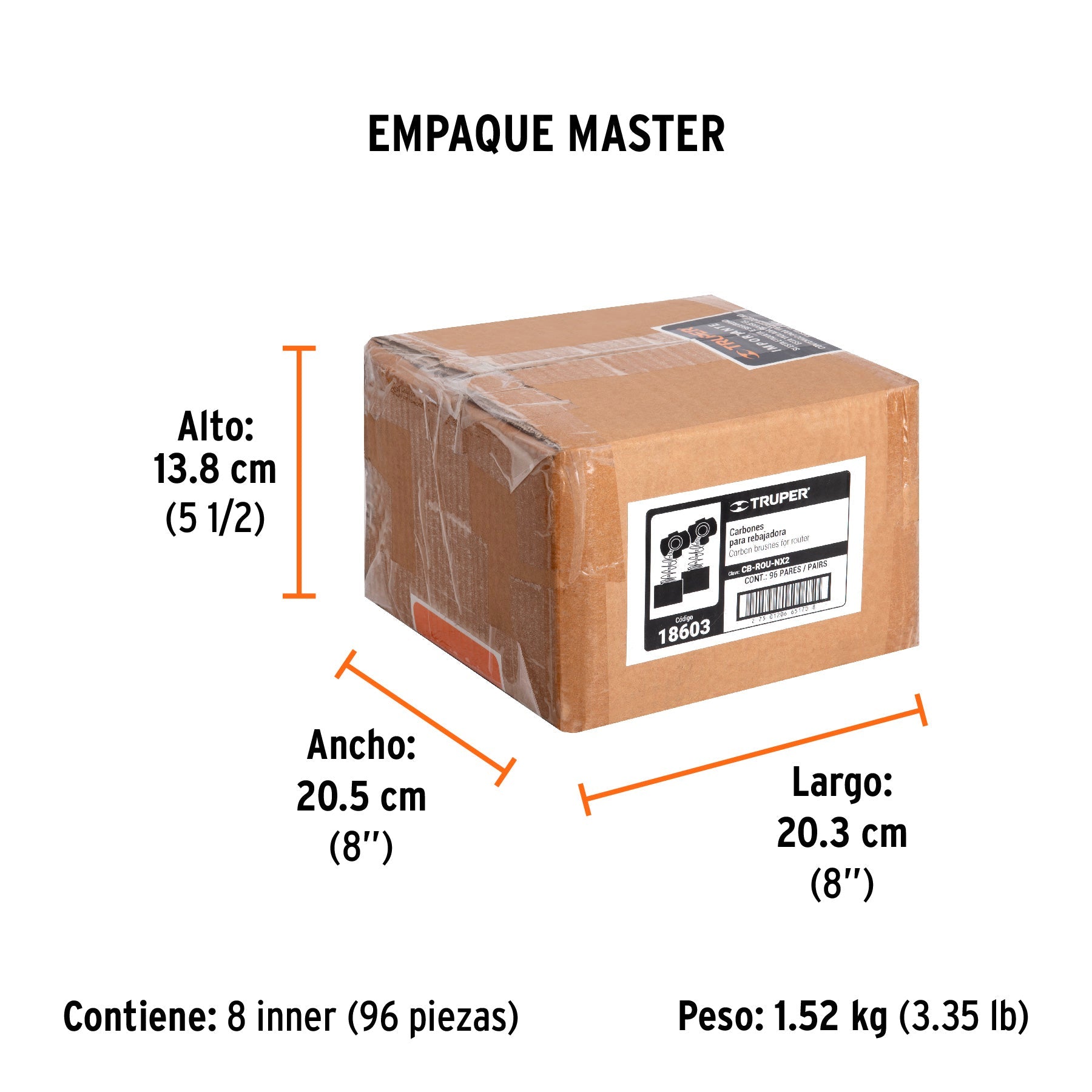Bolsa con 2 carbones de repuesto para ROU-NX2, TRUPER - Empaque