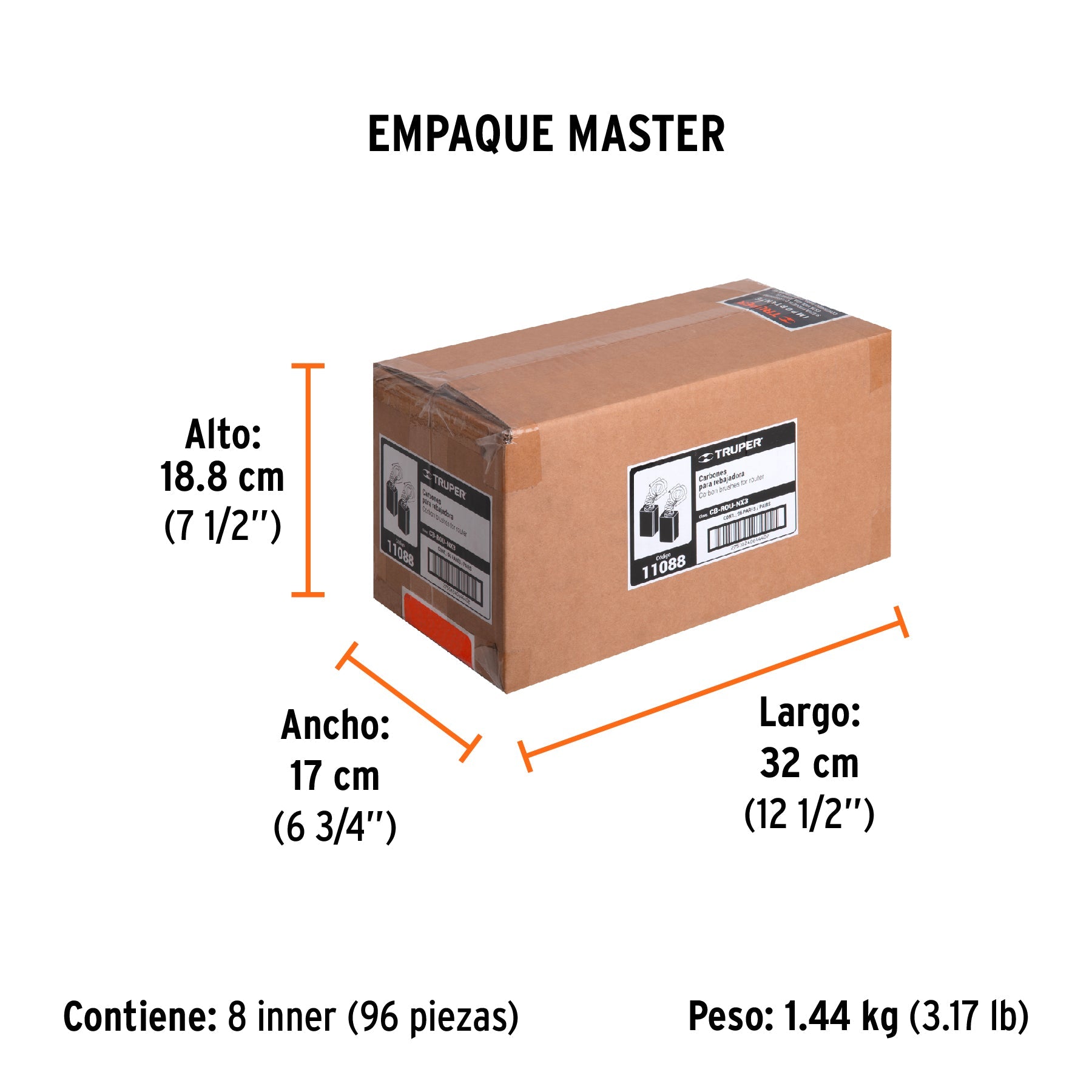 Bolsa con 2 carbones de repuesto para ROU-NX3, TRUPER - Empaque