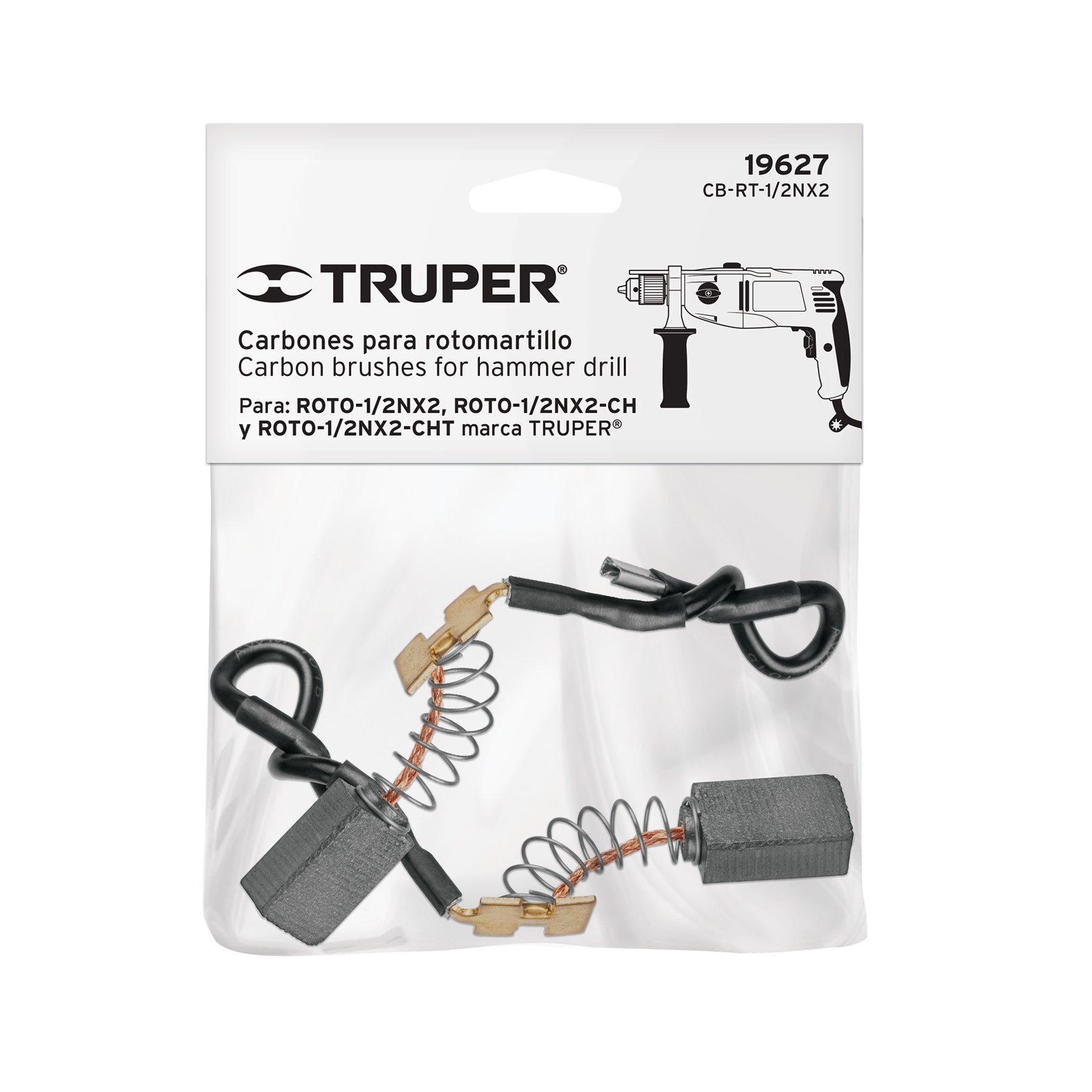 Bolsa con 2 carbones de repuesto para ROTO-1/2NX2, TRUPER