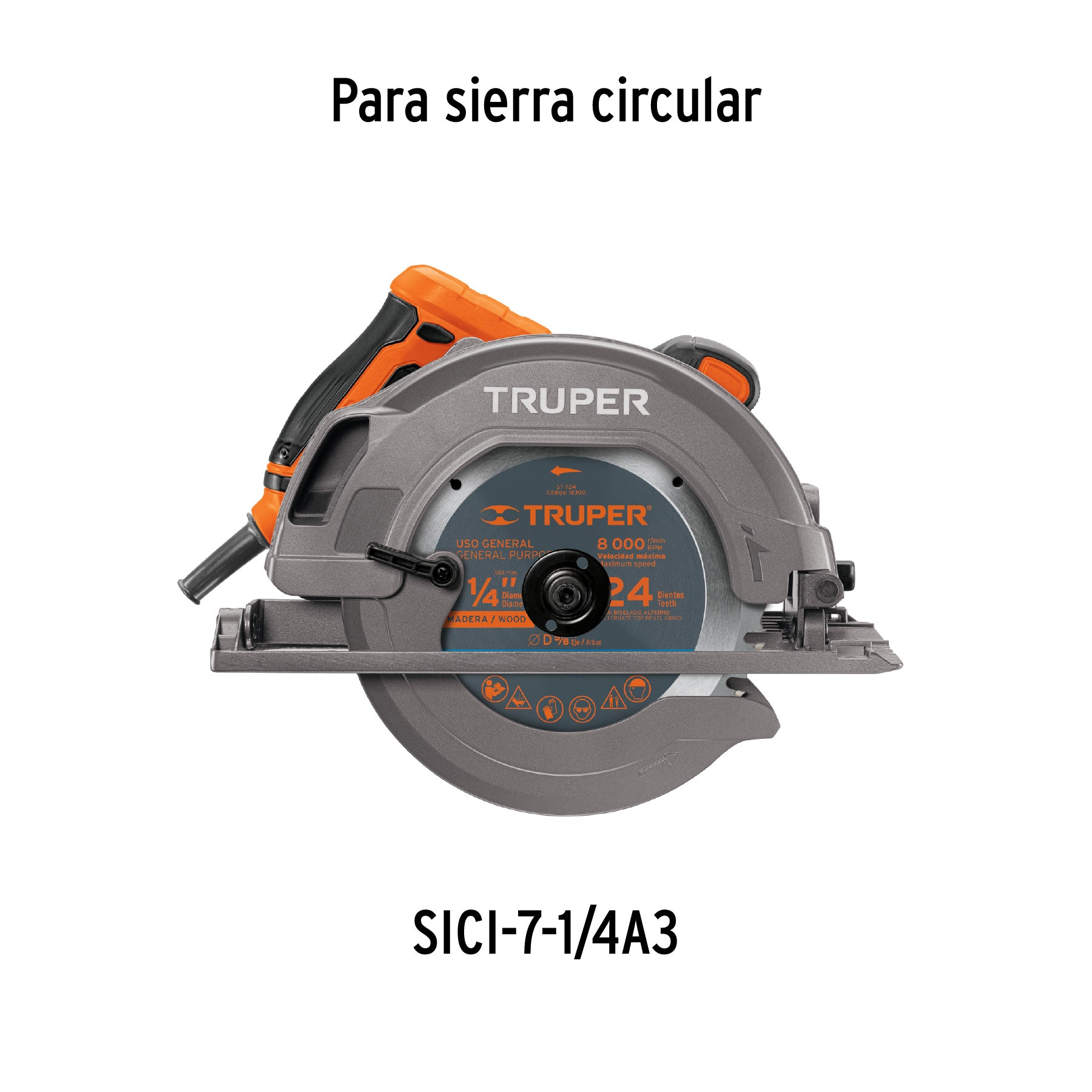 Bolsa con 2 carbones de repuesto para SICI-7-1/4A3, TRUPER