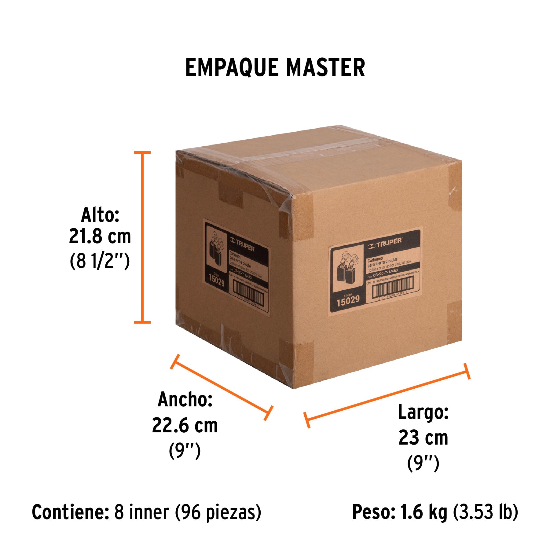Bolsa con 2 carbones de repuesto para SICI-7-1/4A3, TRUPER - Empaque