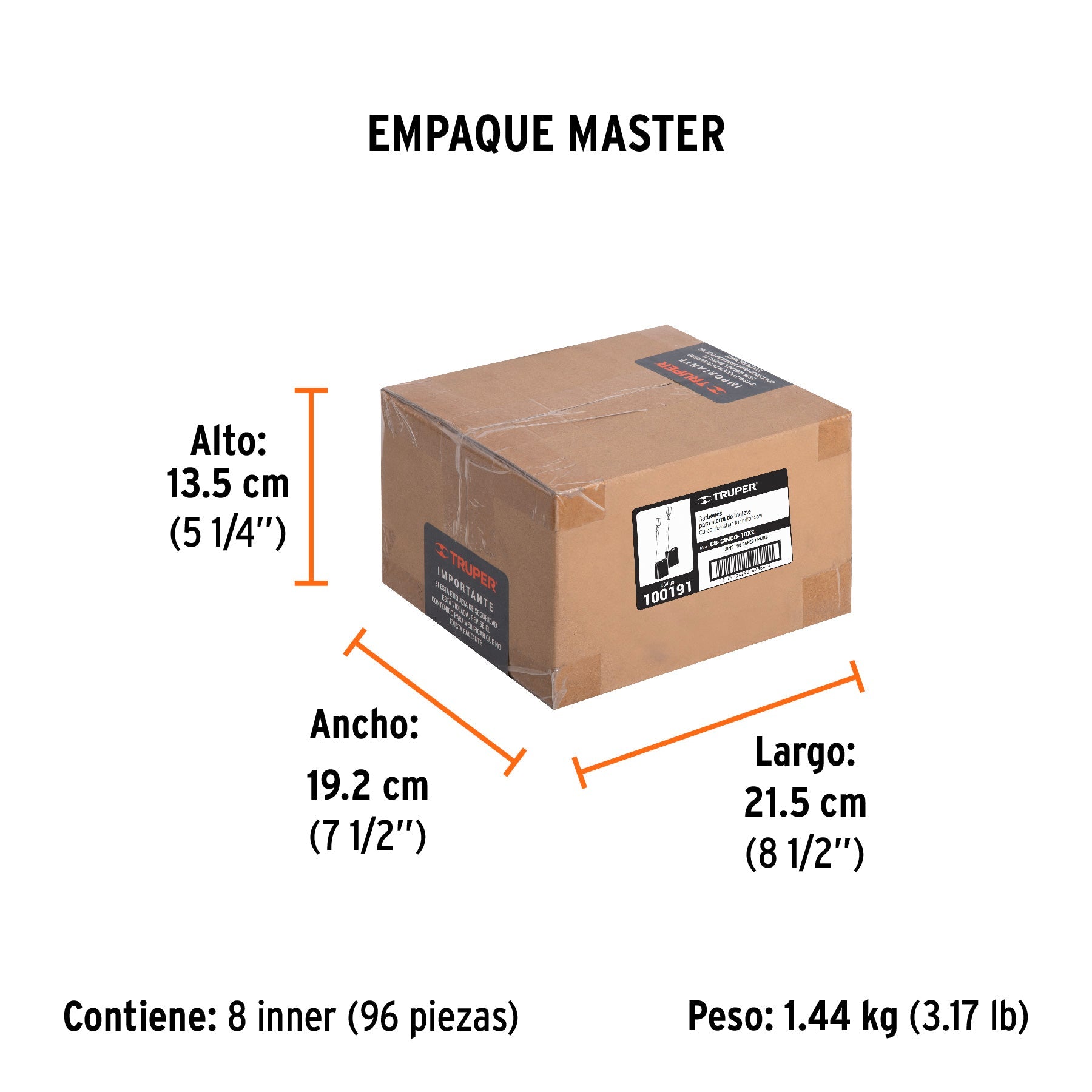 Bolsa con 2 carbones de repuesto para SINCO-10X2, TRUPER - Empaque