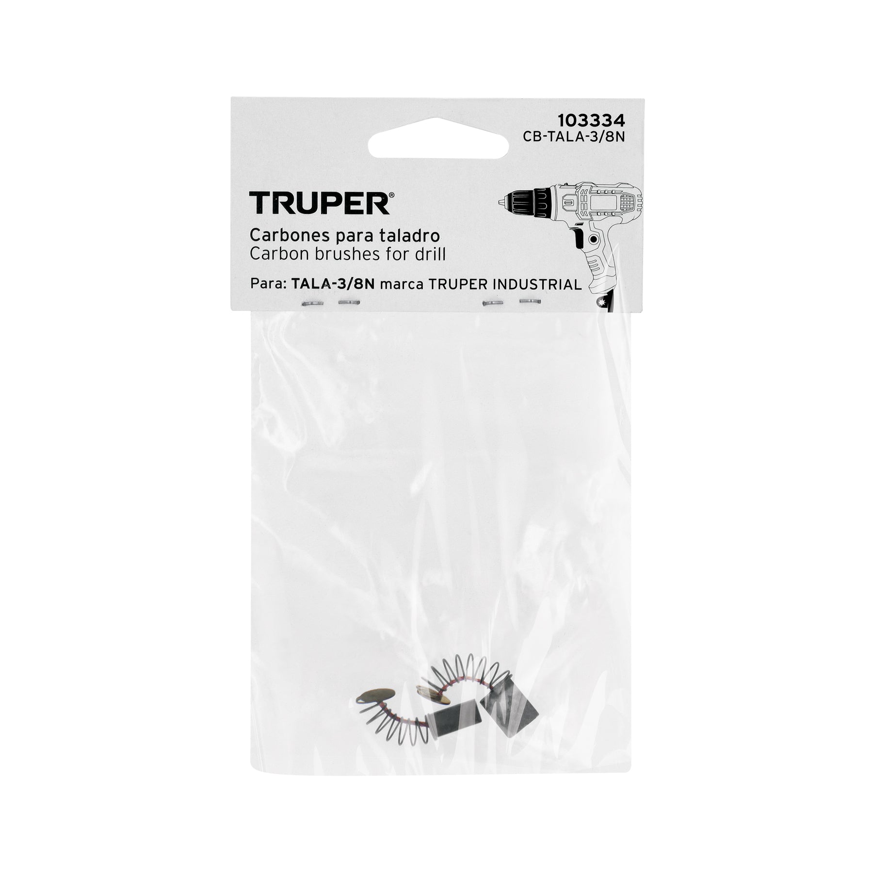 Bolsa con 2 carbones de repuesto para TALA-3/8N, TRUPER