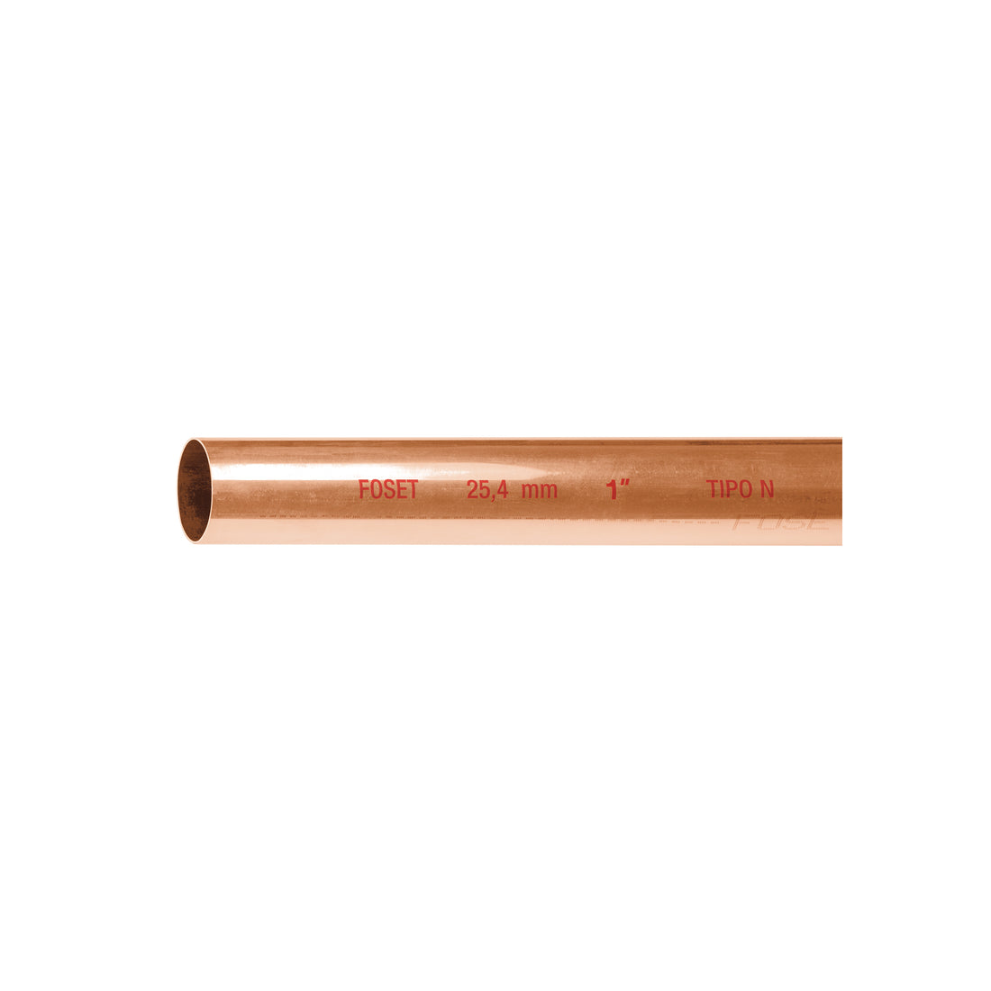 Tubo rígido de cobre 1" tipo "N", 3m, 1.4kg, FOSET
