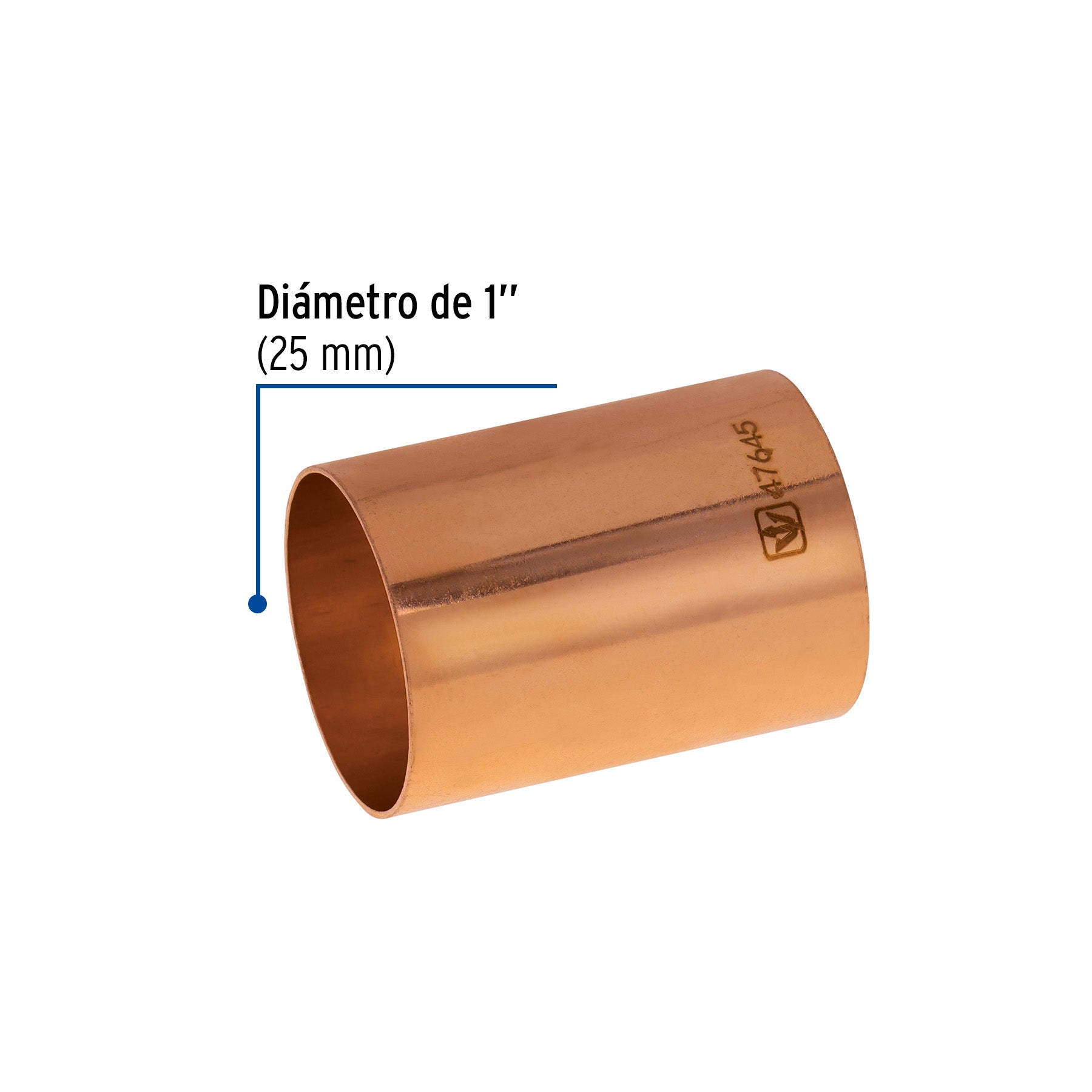 Cople de cobre 1", sin ranura, FOSET BASIC
