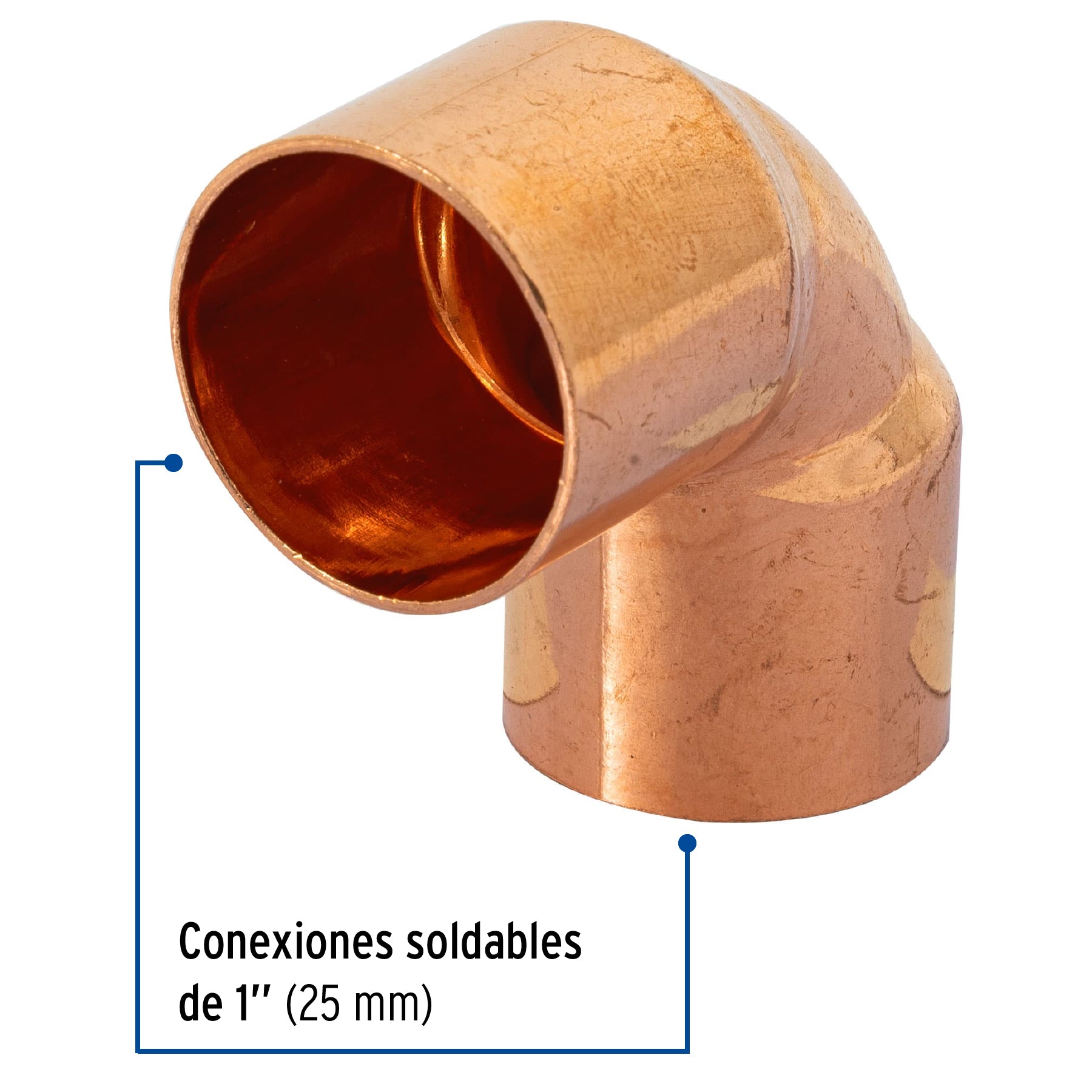 Codo 90° de cobre 1", FOSET BASIC