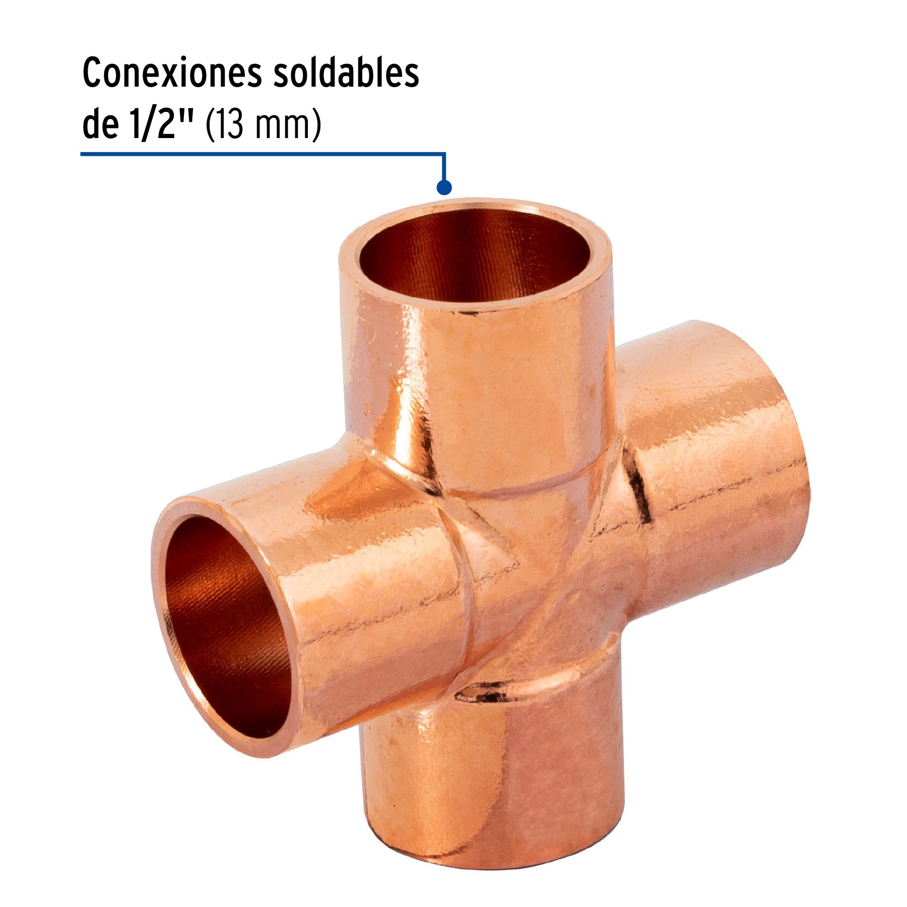 Cruz sencilla de cobre 1/2", FOSET