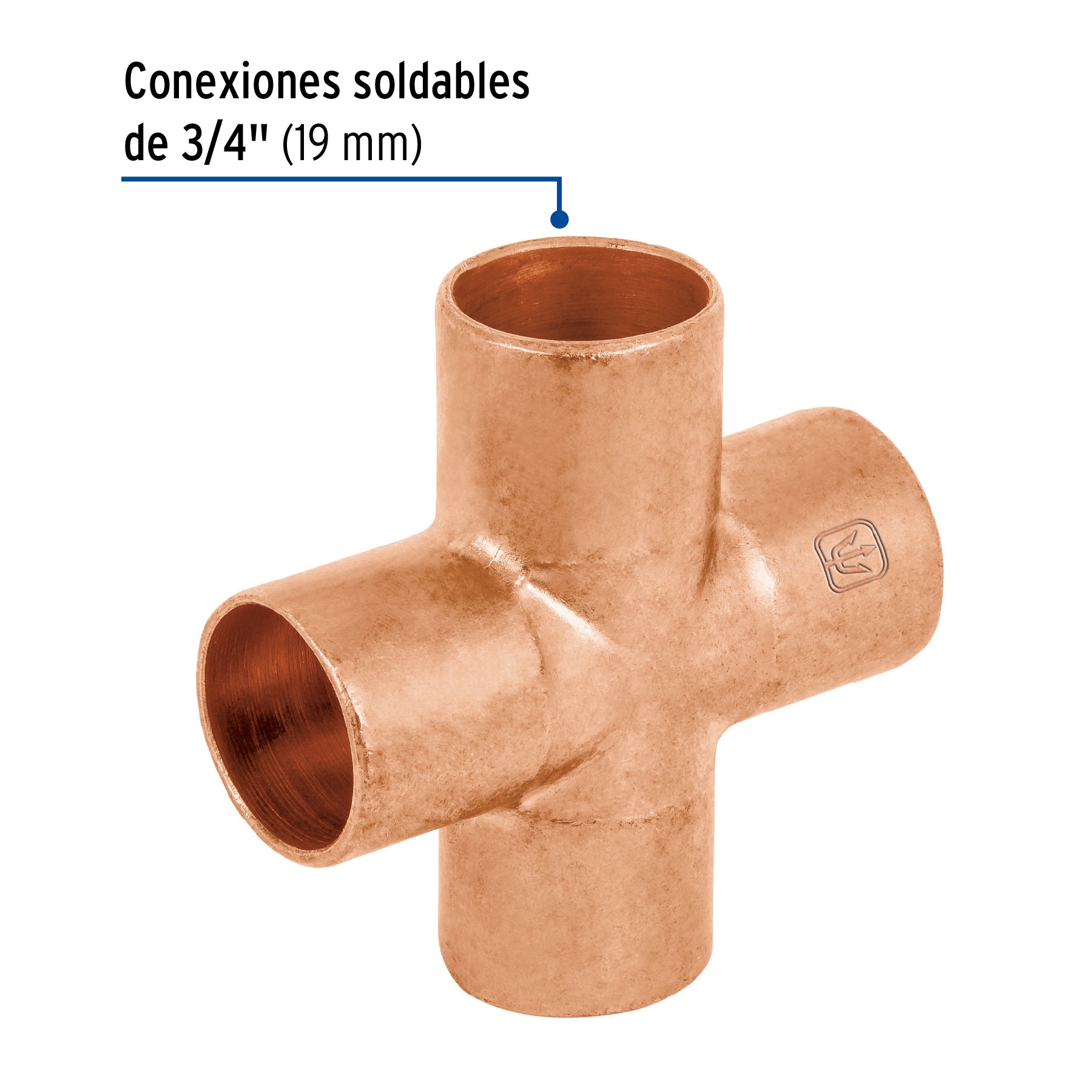 Cruz sencilla de cobre 3/4", FOSET