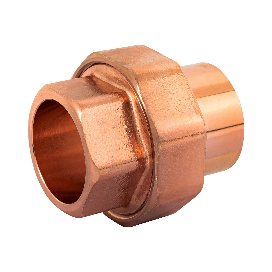 Tuerca unión de latón cobrizado 1-1/4", FOSET