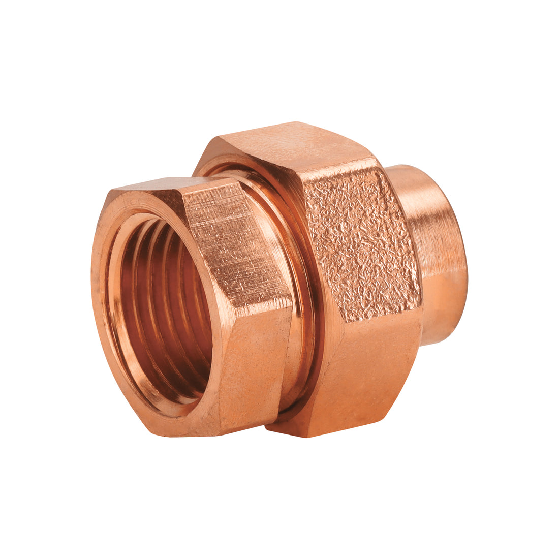 Tuerca unión latón cobrizado 1/2" rosca interior, FOSET