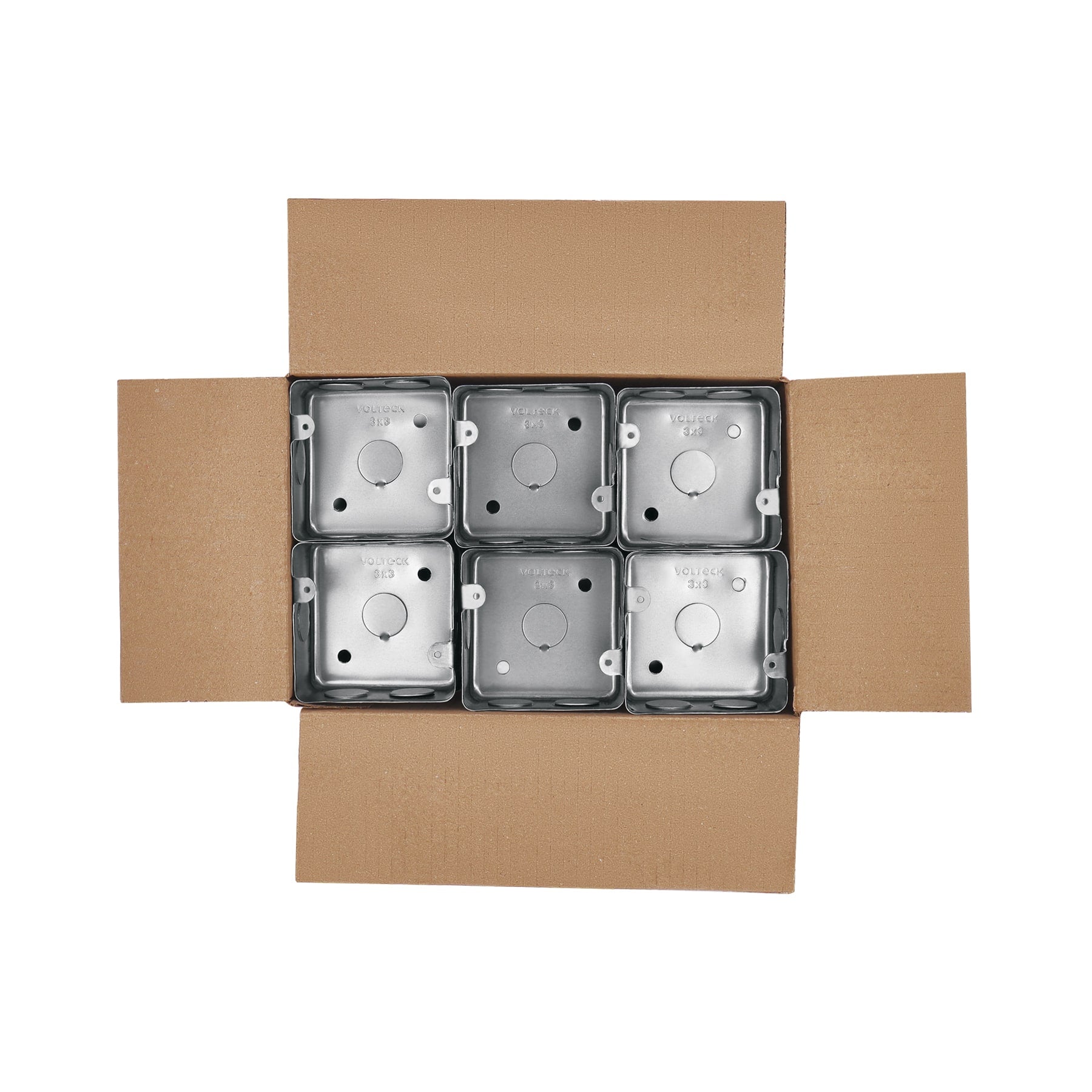 Caja cuadrada 3" x 3" económica, VOLTECK