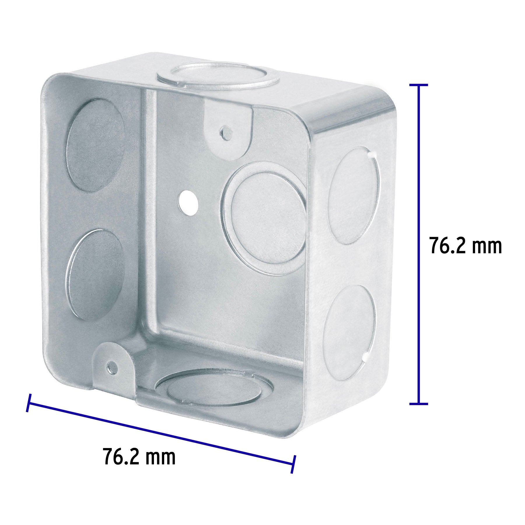 Caja cuadrada 3" x 3" reforzada, VOLTECK