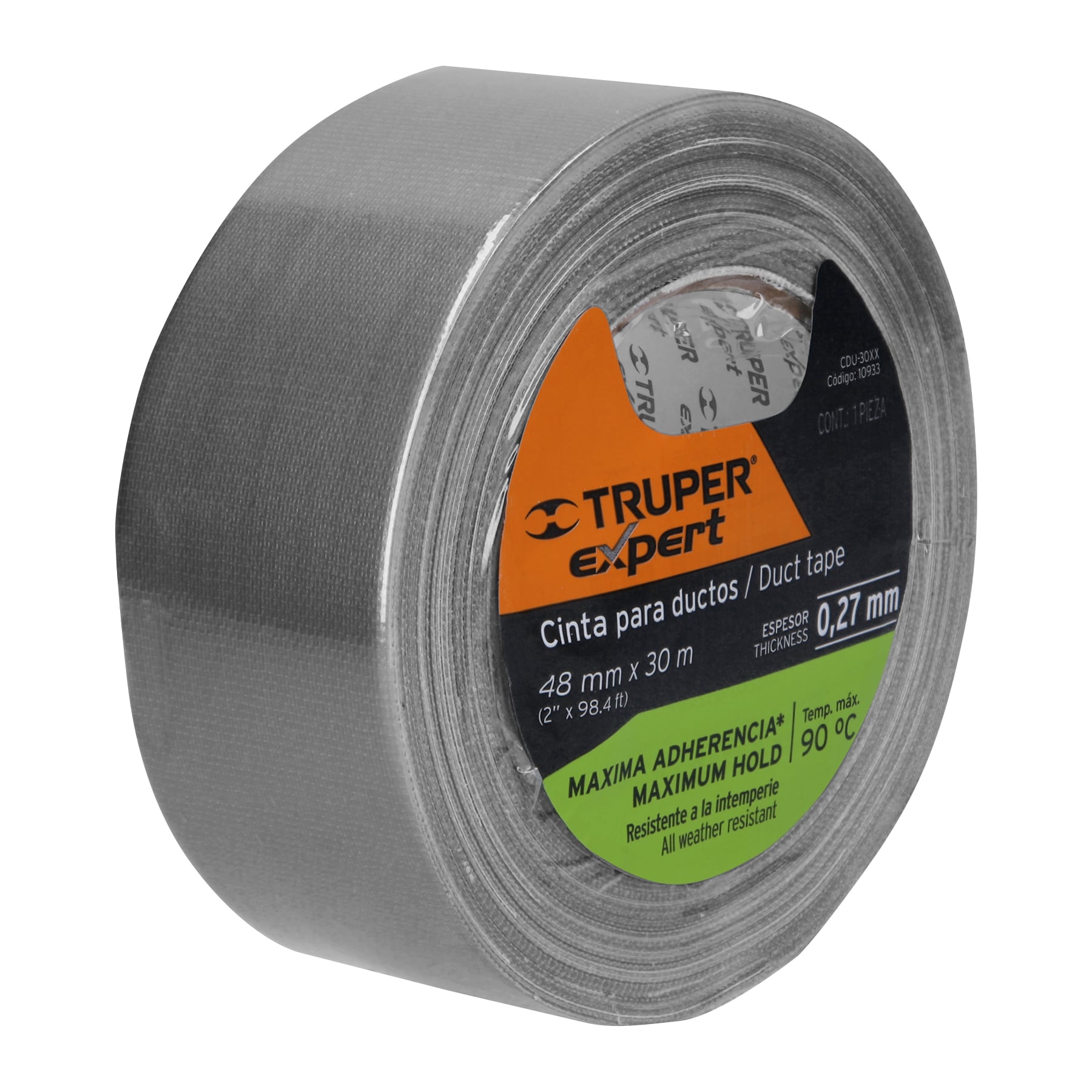 Cinta para ducto 30m x 48mm, espesor 0.27mm, EXPERT