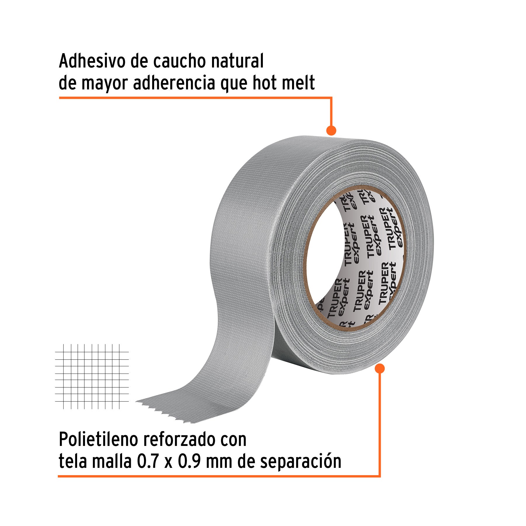 Cinta para ducto 30m x 48mm, espesor 0.27mm, EXPERT