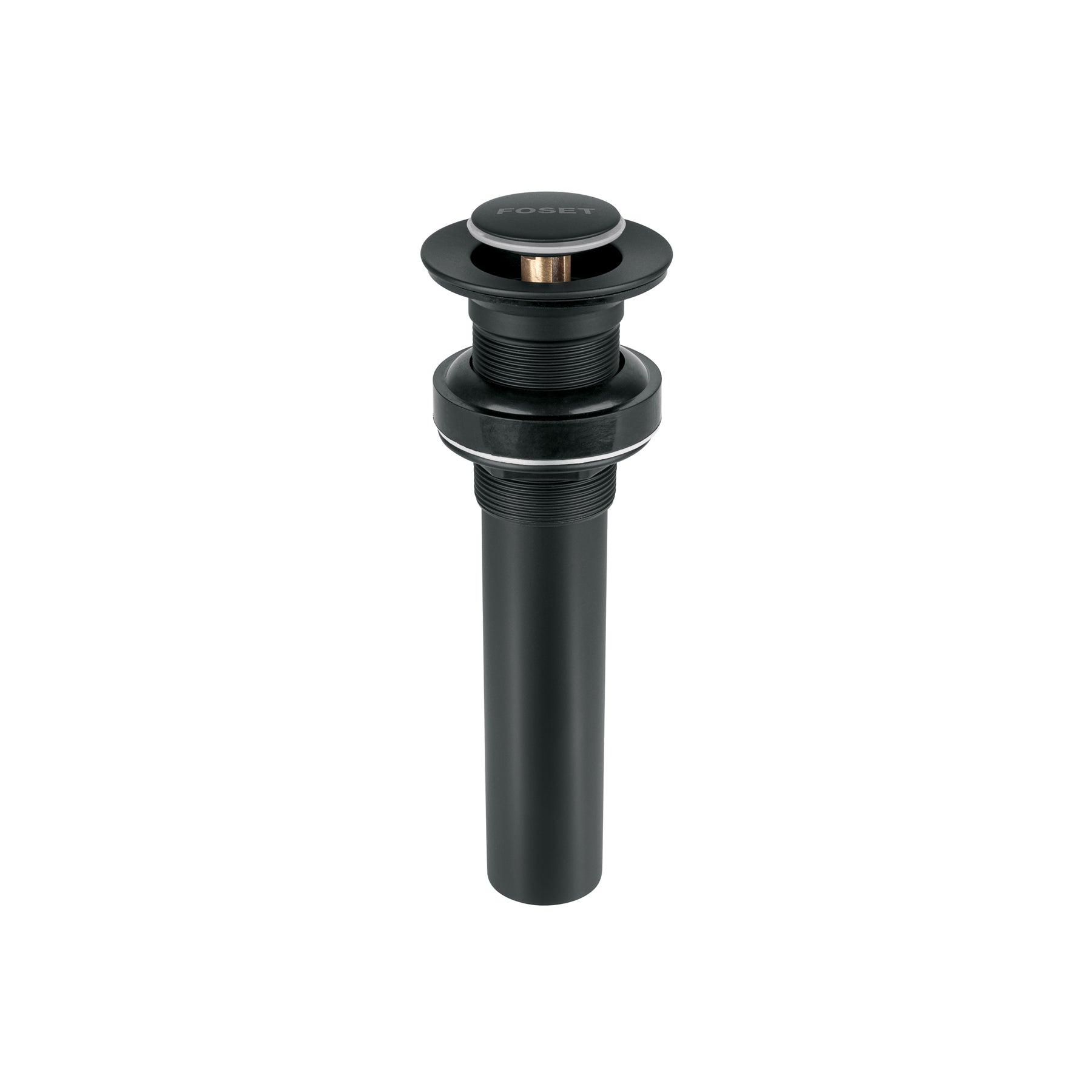 Contra para lavabo, sin rebosadero, sistema push, negro