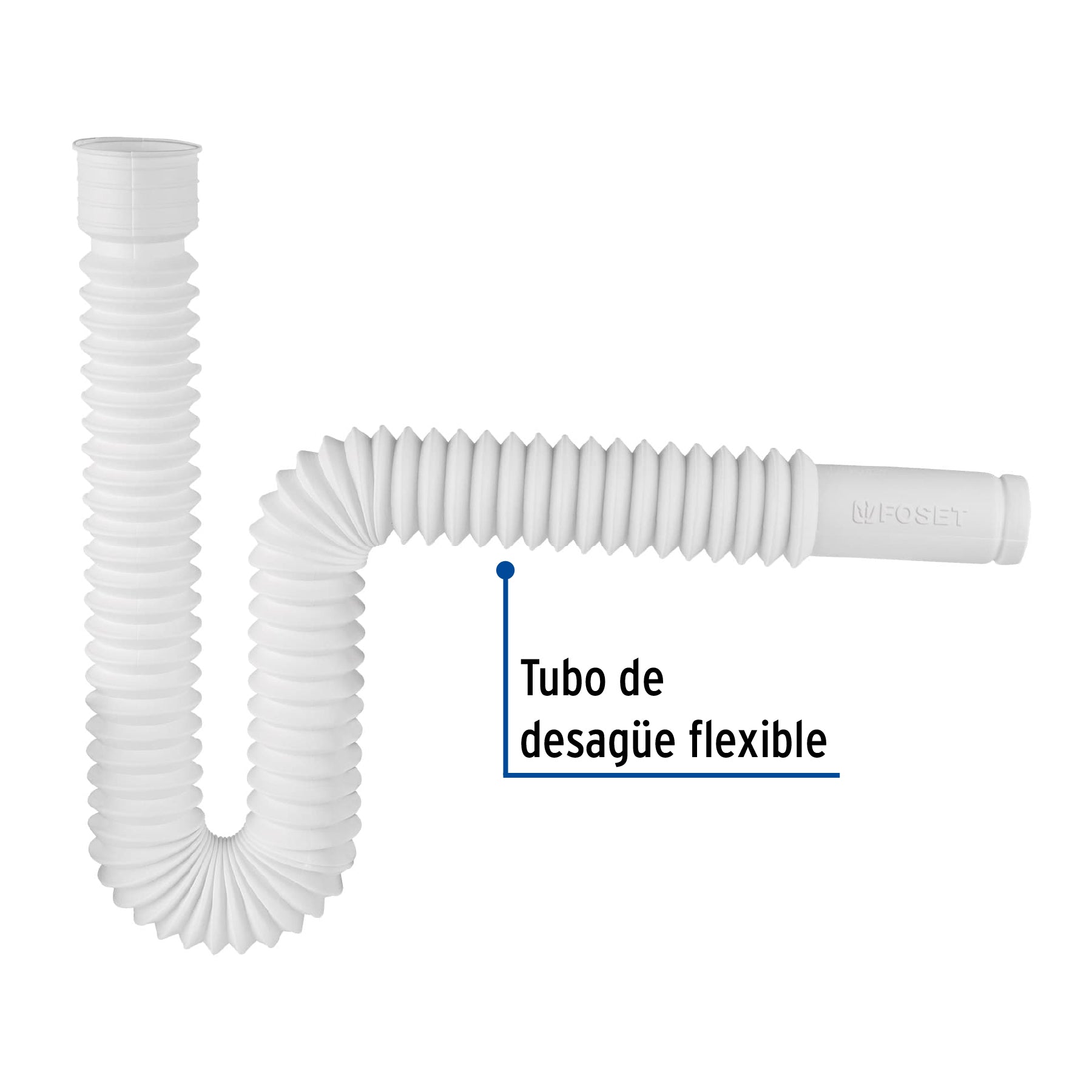 Céspol flexible de polietileno, para lavabo o fregadero
