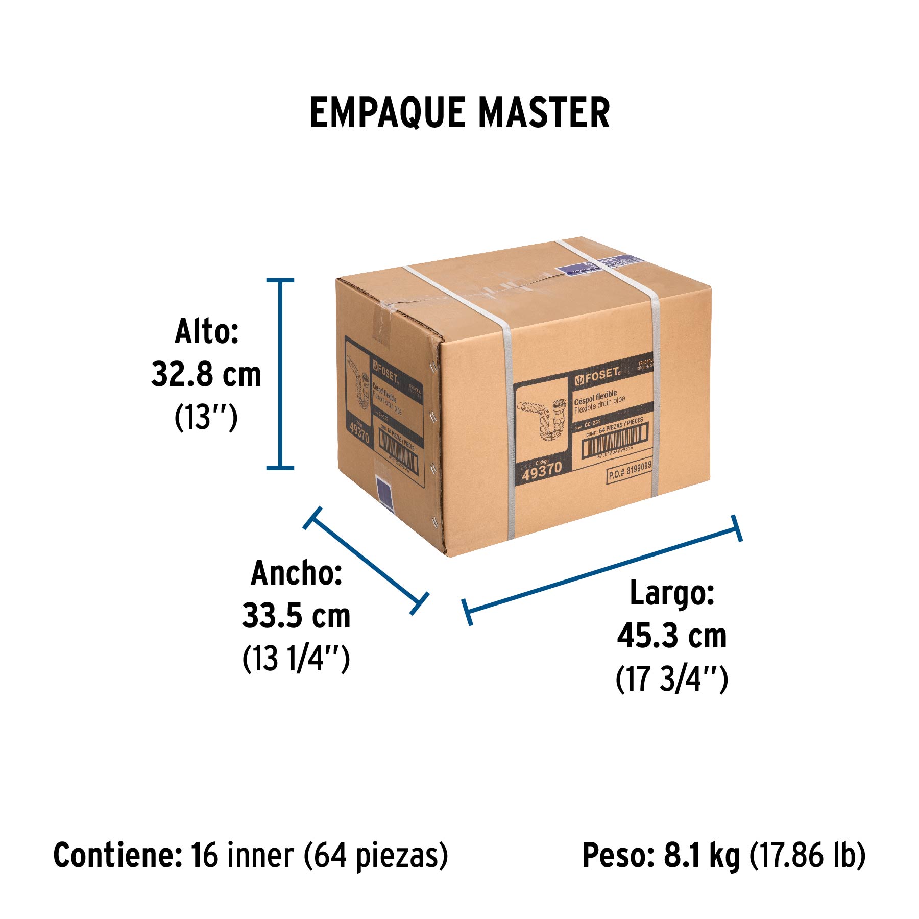 Céspol flexible con contrarrejilla de PP, FOSET - Empaque