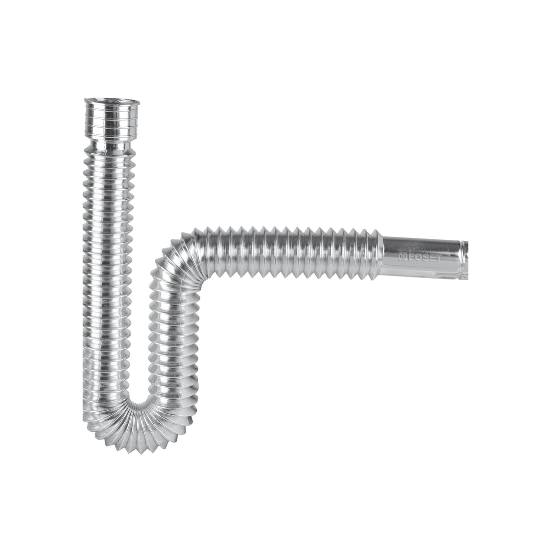 Céspol flexible de polietileno cromado, lavabo o fregadero