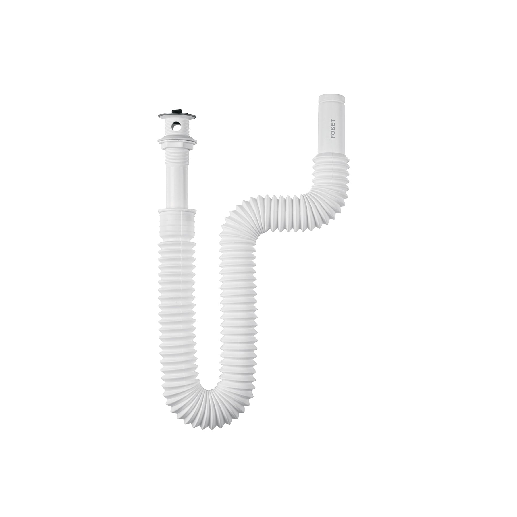 Céspol flexible de PP con contra, para lavabo, con arillo