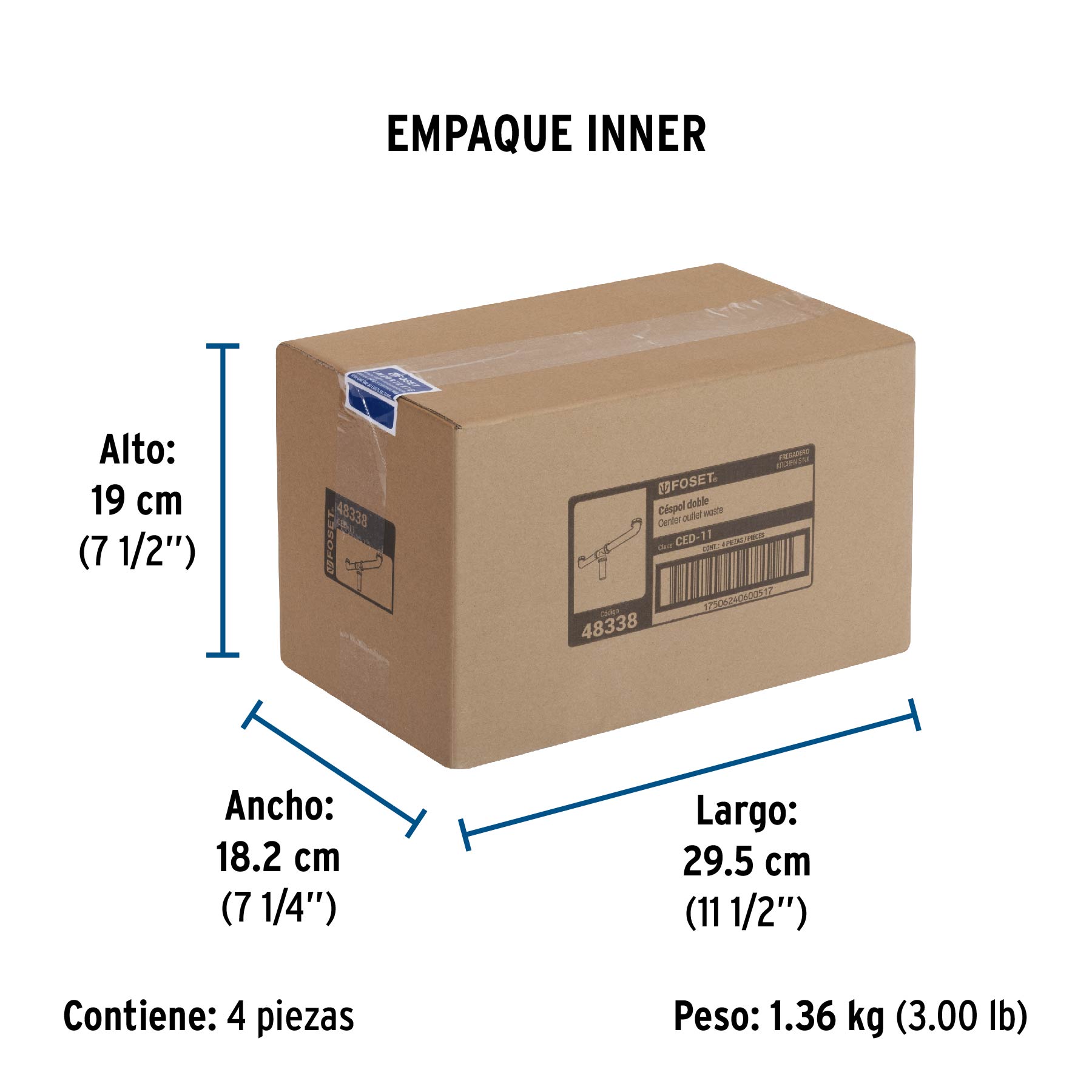 Céspol rígido doble sencillo - Empaque