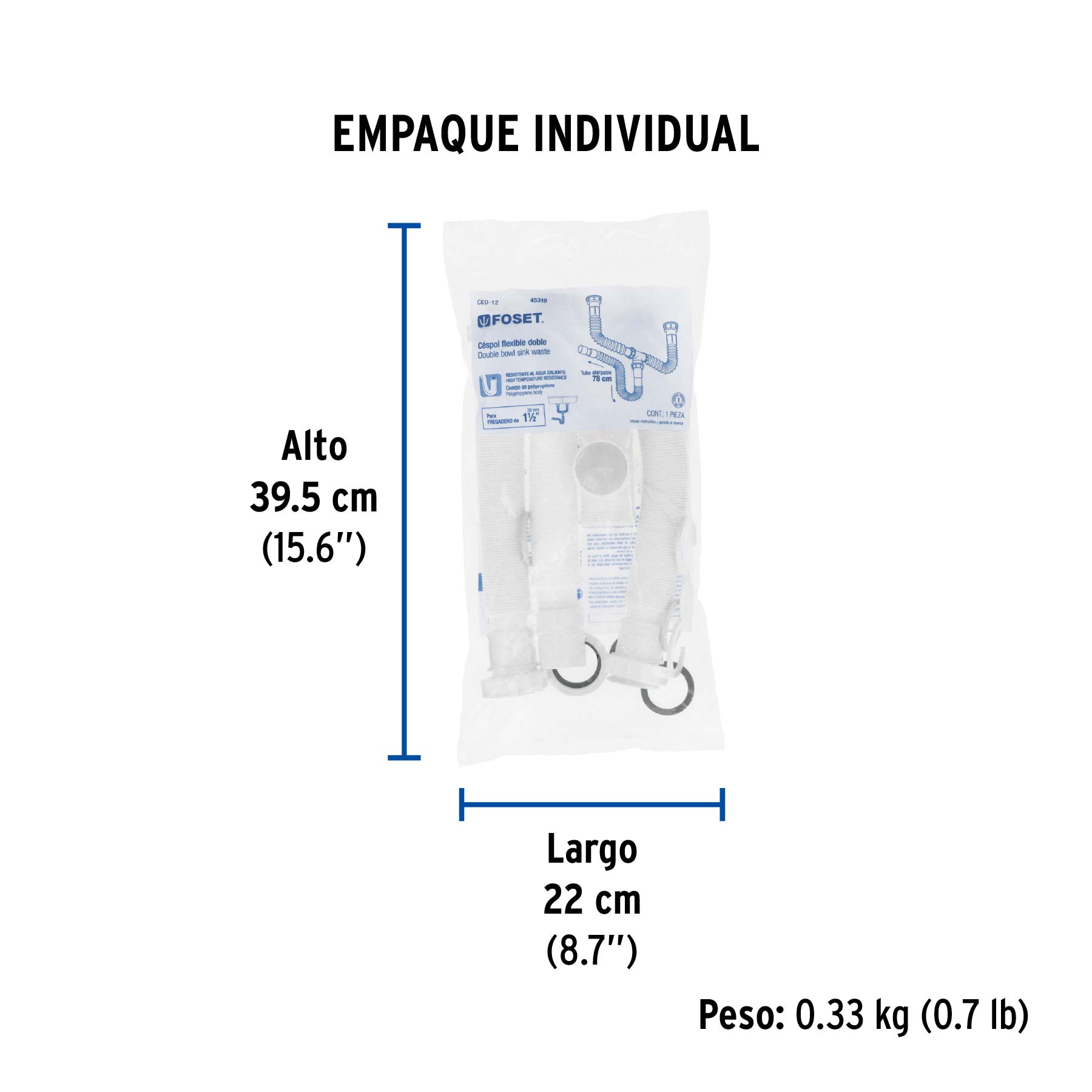 Céspol flexible doble sin contracanastas - Empaque