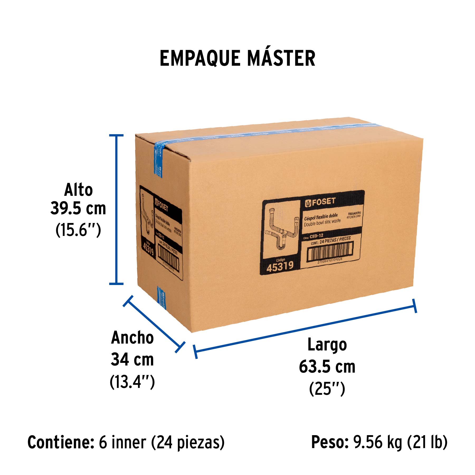 Céspol flexible doble sin contracanastas - Empaque