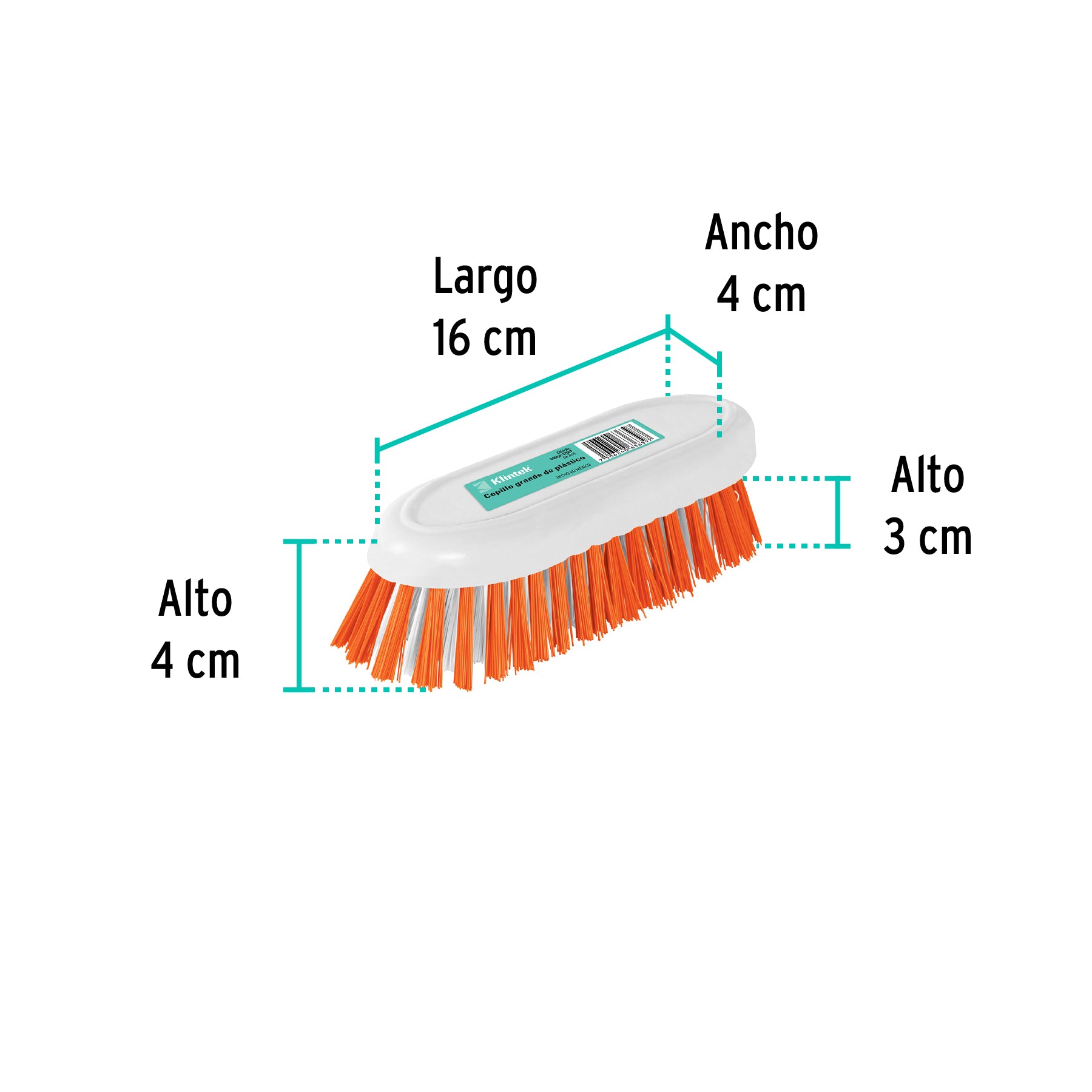 Cepillo grande de plástico, KLINTEK