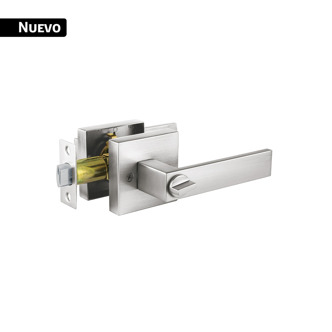 Cerradura manija "Módena" p/baño, cromo mate, HERMEX
