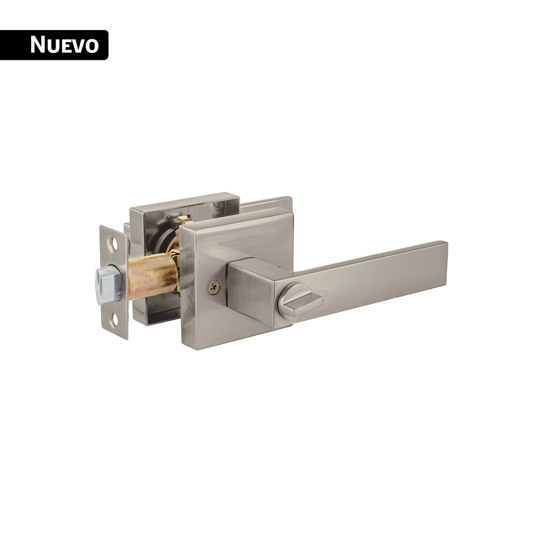 Cerradura manija "Módena" p/baño, níquel satinado, HERMEX
