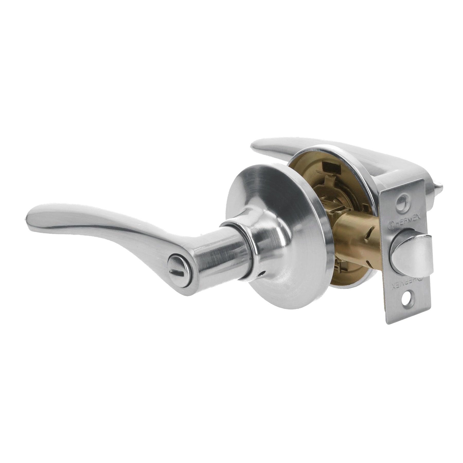 Cerradura manija "Milán" baño cromo mate, cilindro metal