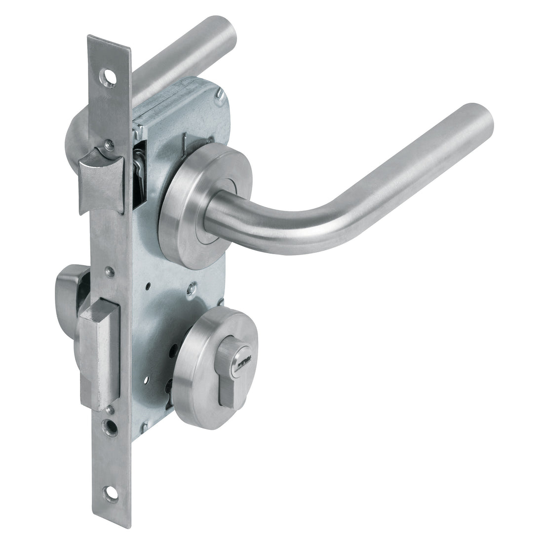 Cerradura embutir, acero inox,recámara