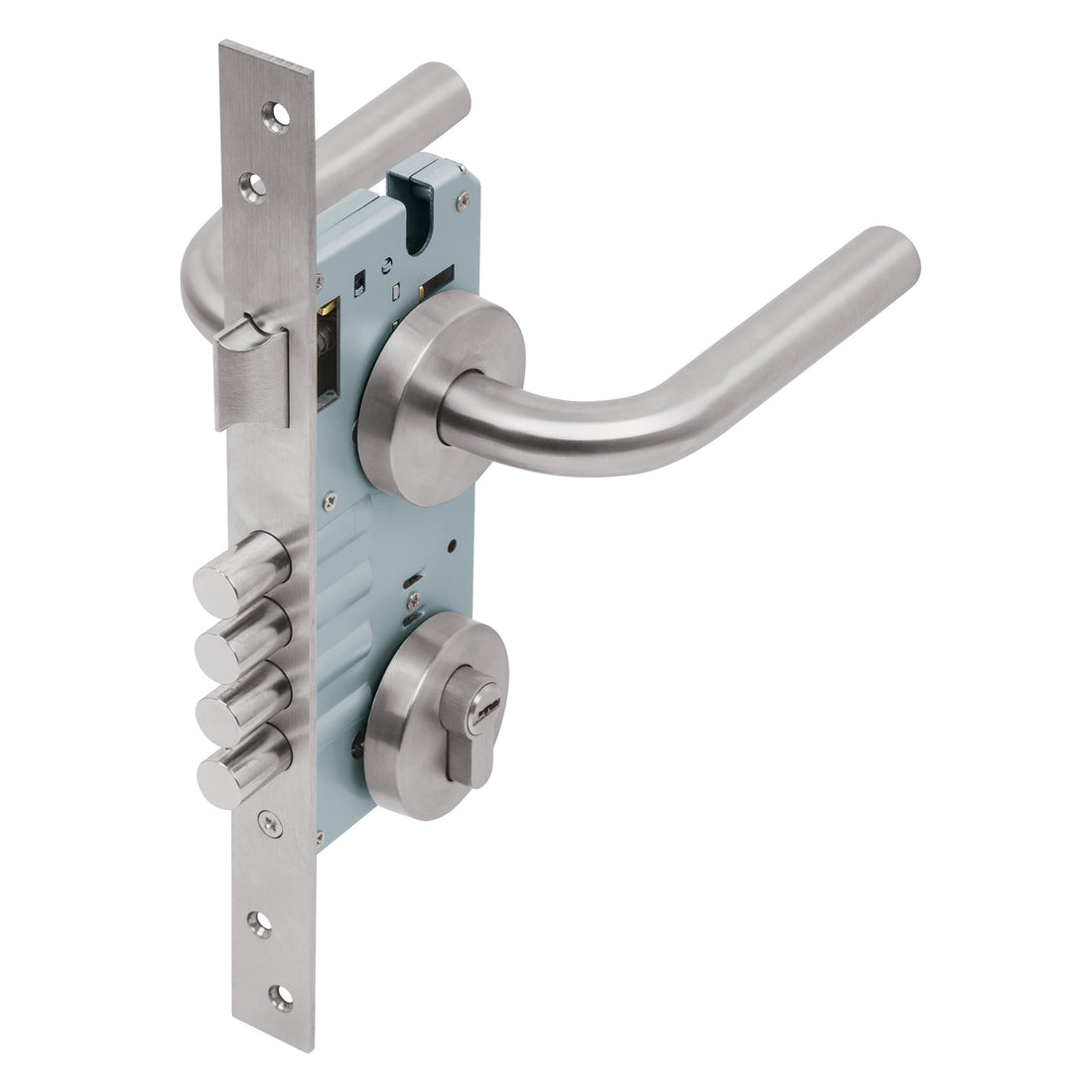 Cerradura de embutir,acero inox,entrada