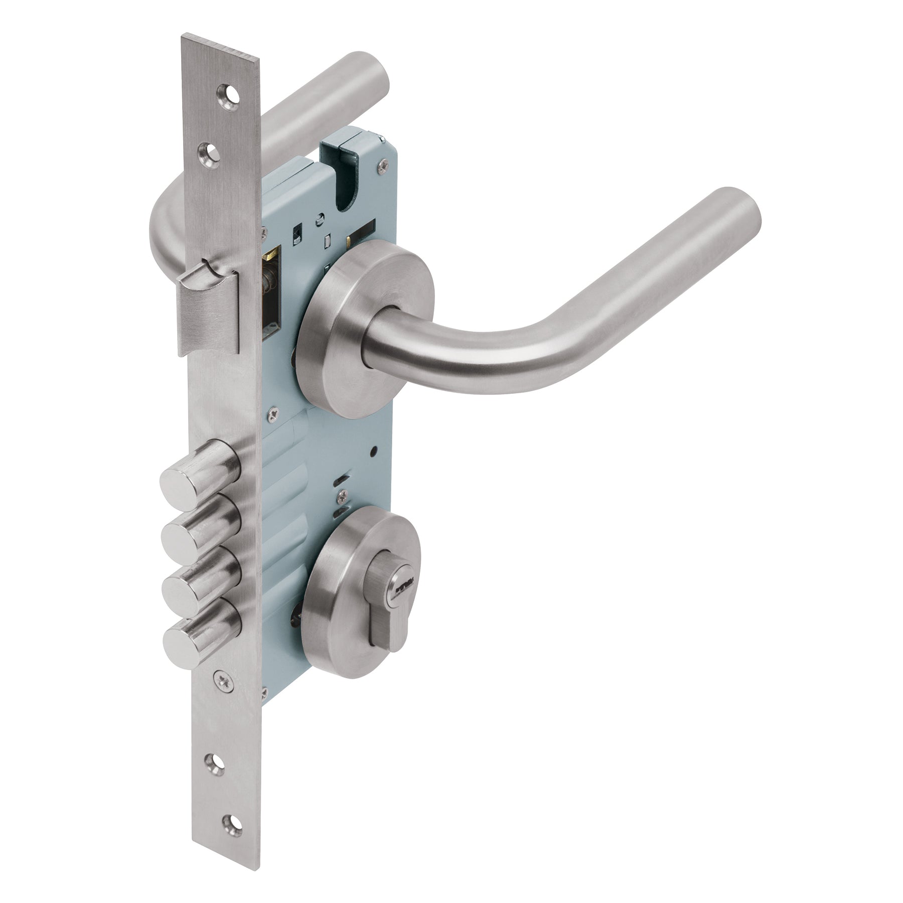 Cerradura de embutir,acero inox,entrada