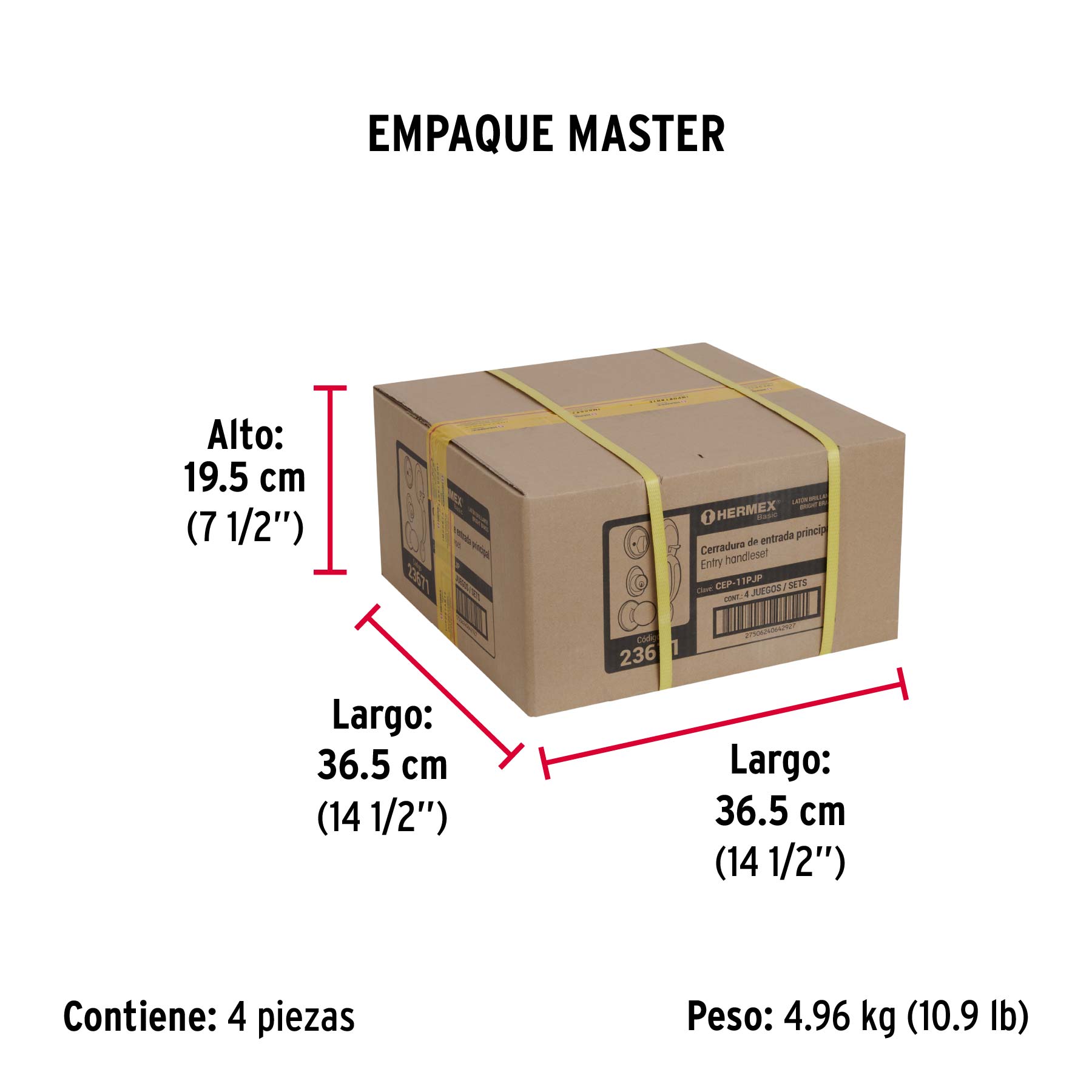 Jaladera y perilla, Berna llave-mariposa ,LB, BASIC - Empaque