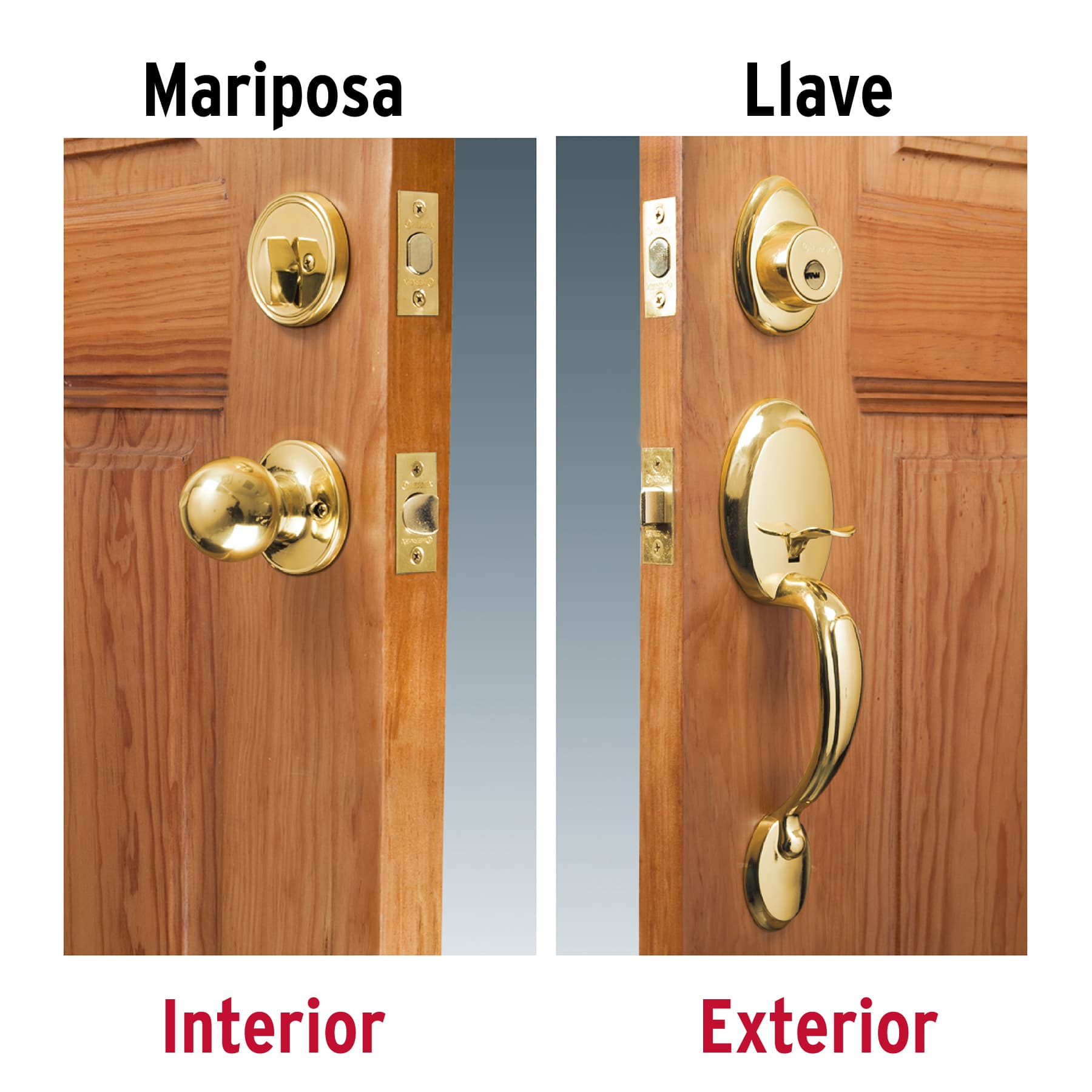 Jaladera/perilla, Lugo llave-mariposa,Latón Brillante,HERMEX