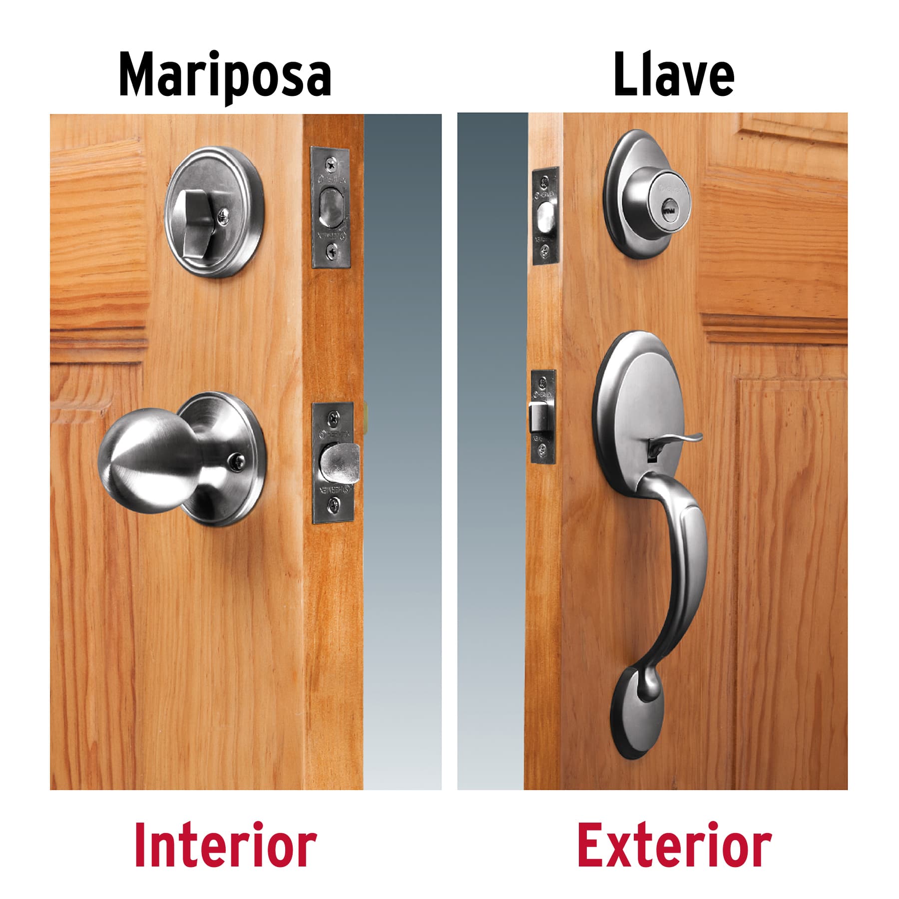 Jaladera/perilla, Lugo llave-mariposa, Cromo Mate, HERMEX