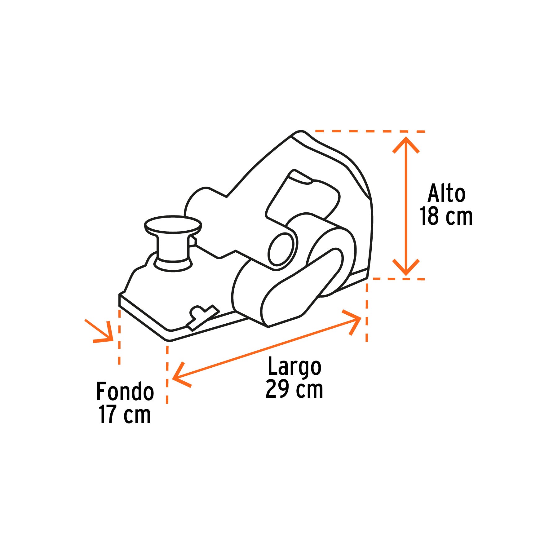Cepillo eléctrico 3-1/4", 720W, TRUPER INDUSTRIAL