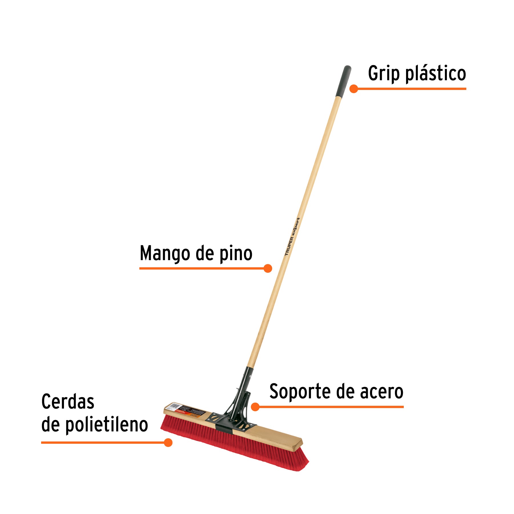 Cepillo industrial, multisuperficies, cerdas PE, EXPERT
