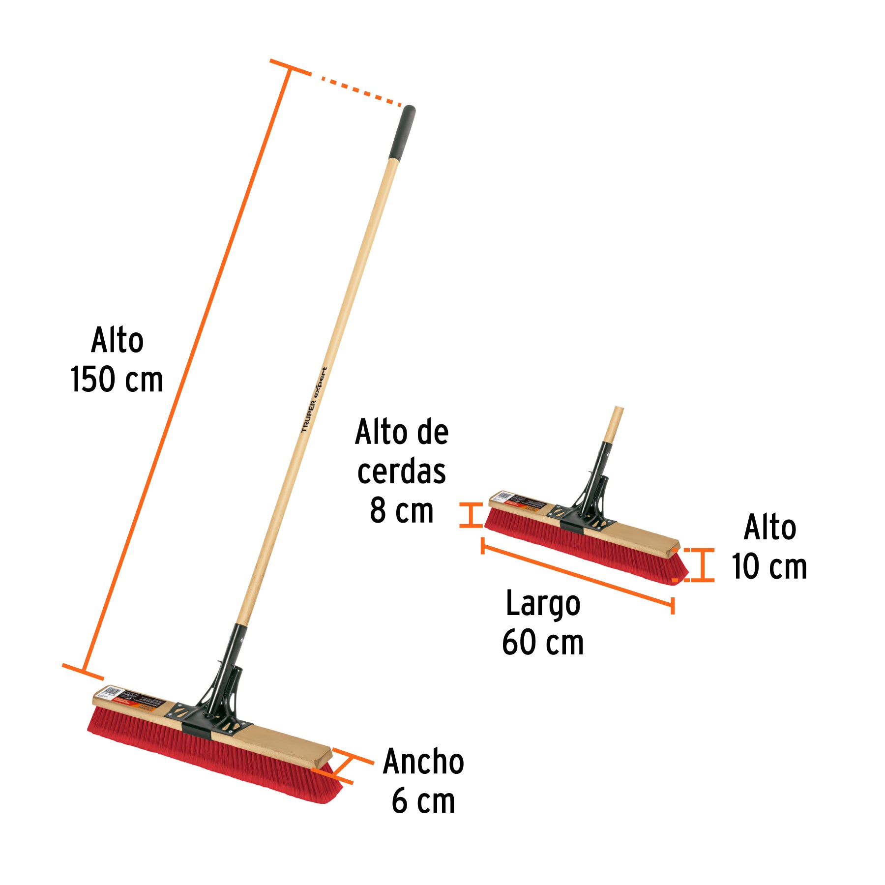 Cepillo industrial, multisuperficies, cerdas PE, EXPERT