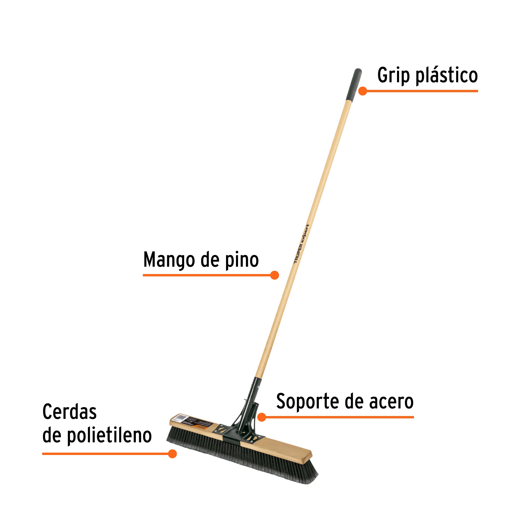 Cepillo industrial, superficies rugosas, cerdas PP, EXPERT