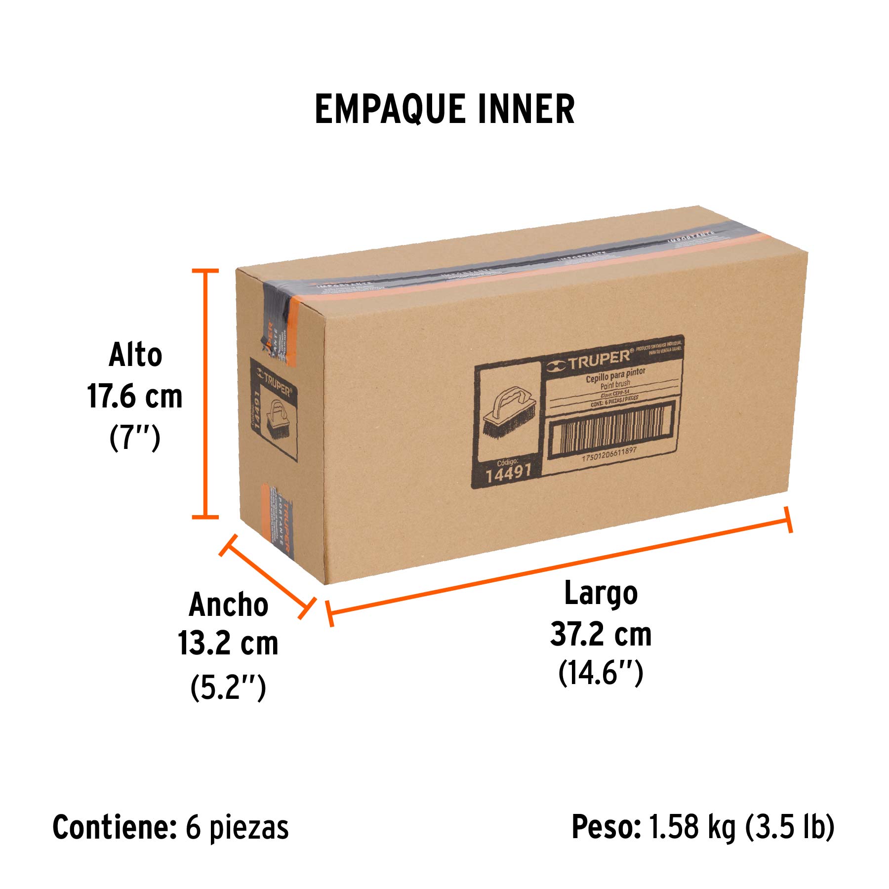 Cepillo para pintor, para limpieza con cerdas de ixtle - Empaque
